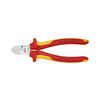 Oldalcsípő fogó 61HRC piros-sárga szigetelés normál 160mm szigetelt 1000V KNIPEX - 7026160