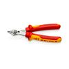 Oldalcsípő fogó elektronikai 54HRC max.d1,6/1mm piros-sárga normál 125mm 1000V Super Knips KNIPEX - 7806125