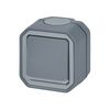 Plexo55 102 2P kapcsoló betét szürke rugós IP55 cserélhető LED kivilágított (bekapcsolva) LEGRAND - 069726L