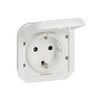 Plexo55 162 dugalj földelt csapófedéllel fehér IP55 süllyesztett csavaros LEGRAND - 069639L