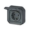 Plexo55 162 dugalj földelt csapófedéllel antracit IP55 süllyesztett csavaros LEGRAND - 069859L