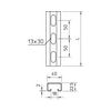 Profilsín perforált 2m C-profil 40mm x 22.5mm merítetten horganyzott MS4022P2000FT OBO-BETTERMANN - 1121979