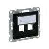 Suno adatcsatlakozó adapter kettős Keystone műanyag fekete LEGRAND - 721445