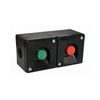 Tokozott nyomógomb piros-zöld 2-pozíció 400VAC fekete műanyag IP40 1-z 1-ny VA Elektronika - 04262