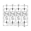 Túlfeszültség-korlátozó DEHNguard C 4P T2 TN-S 230V/AC 40kA 4M DG M TNS 275 DEHN - 952400