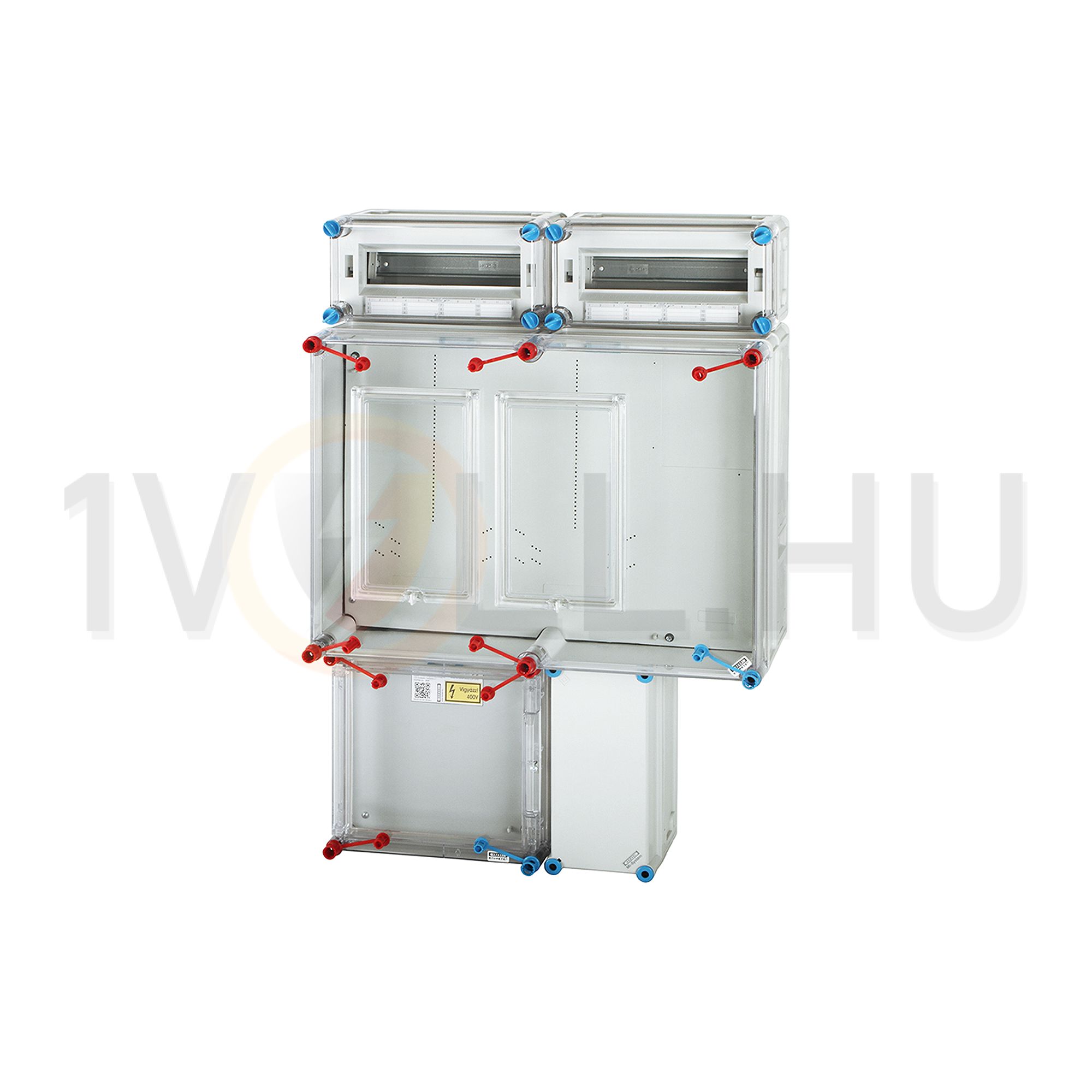 1/3F mérőszekrény 1xM80+1xH63A +2x12M felül 1-szintes 2-mérőhely 2M HB33K024-U(HEN21.E012) Hensel - 1091623