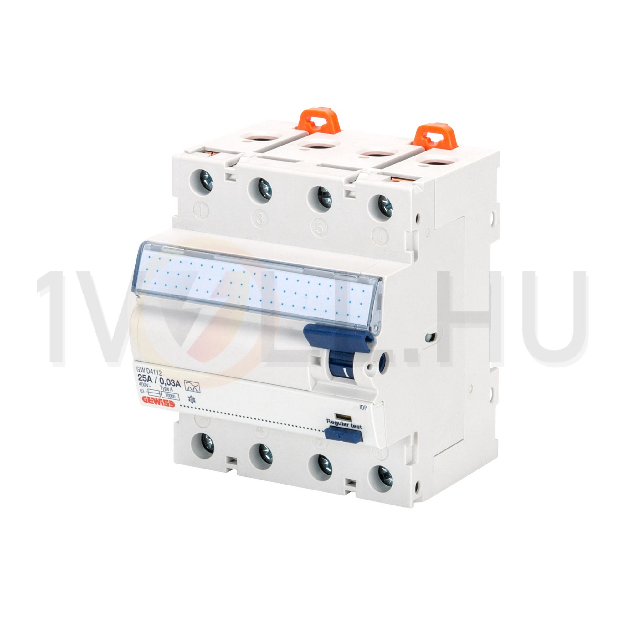 Áram-védőkapcsoló (Fi-relé) analóg 4P 40A 100mA A-típus 10kA 90RCD IDP GEWISS - GWD4133