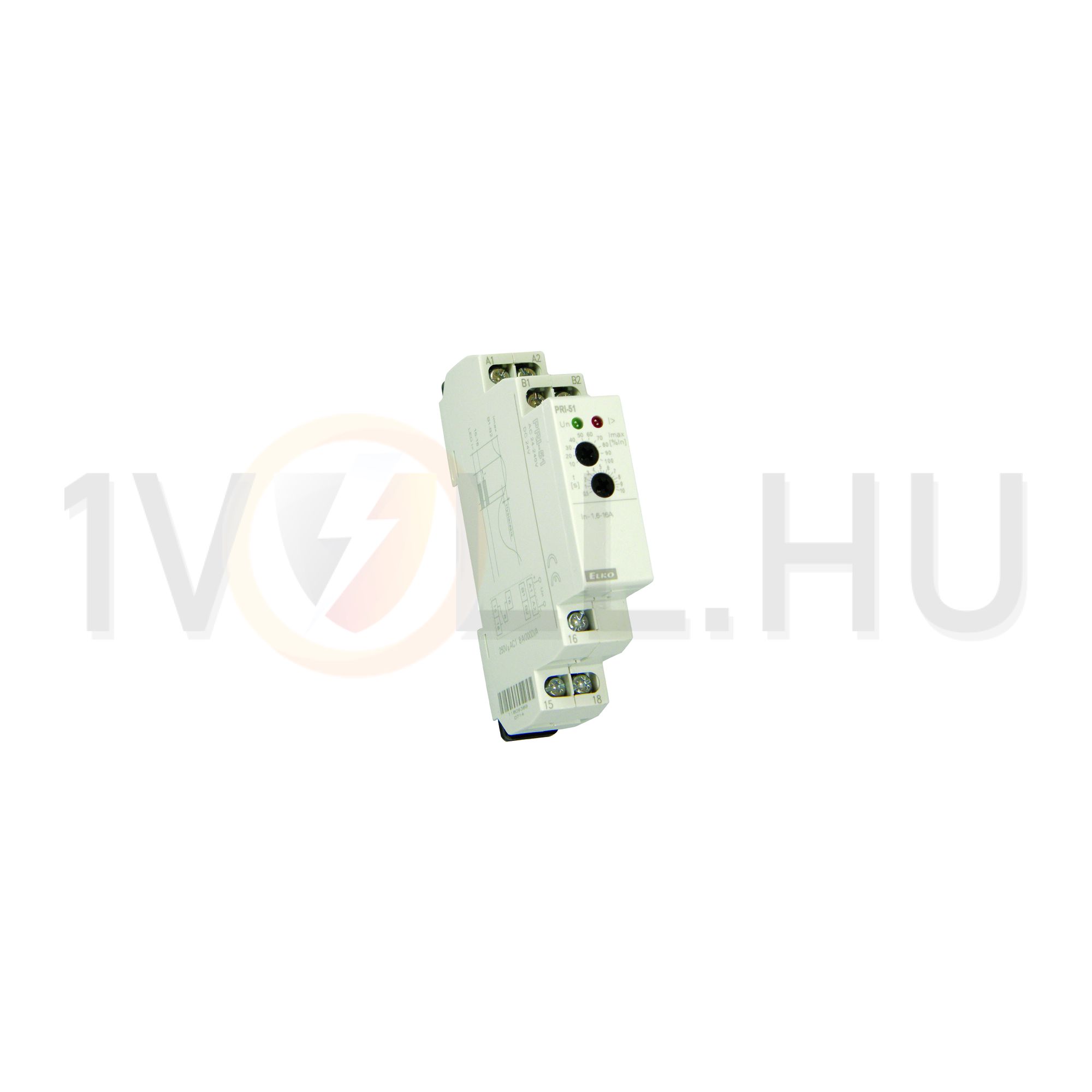 Áramfigyelő relé 8A/250V 1v 0,5-5A-max. csavaros PRI-51/5 Elko EP - 7040
