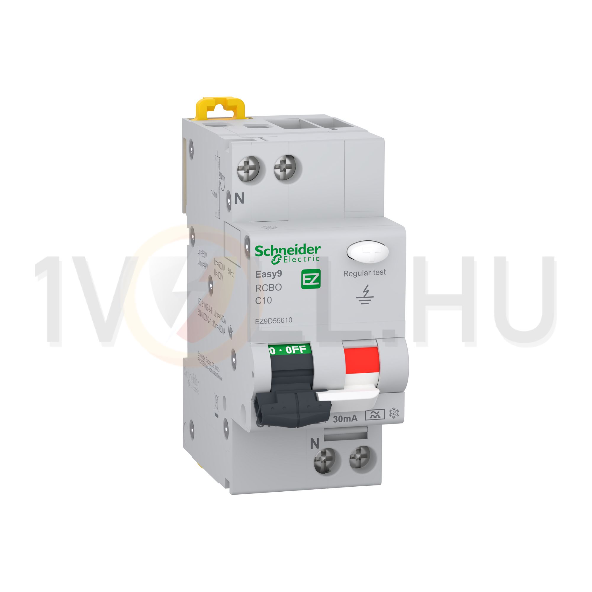 Áramvédő(FI)-kismegszakító 1P+N 10A C-jelleg 0.03A A-típus 4.5kA/61009-1 Easy9 Pro Schneider - EZ9D55610