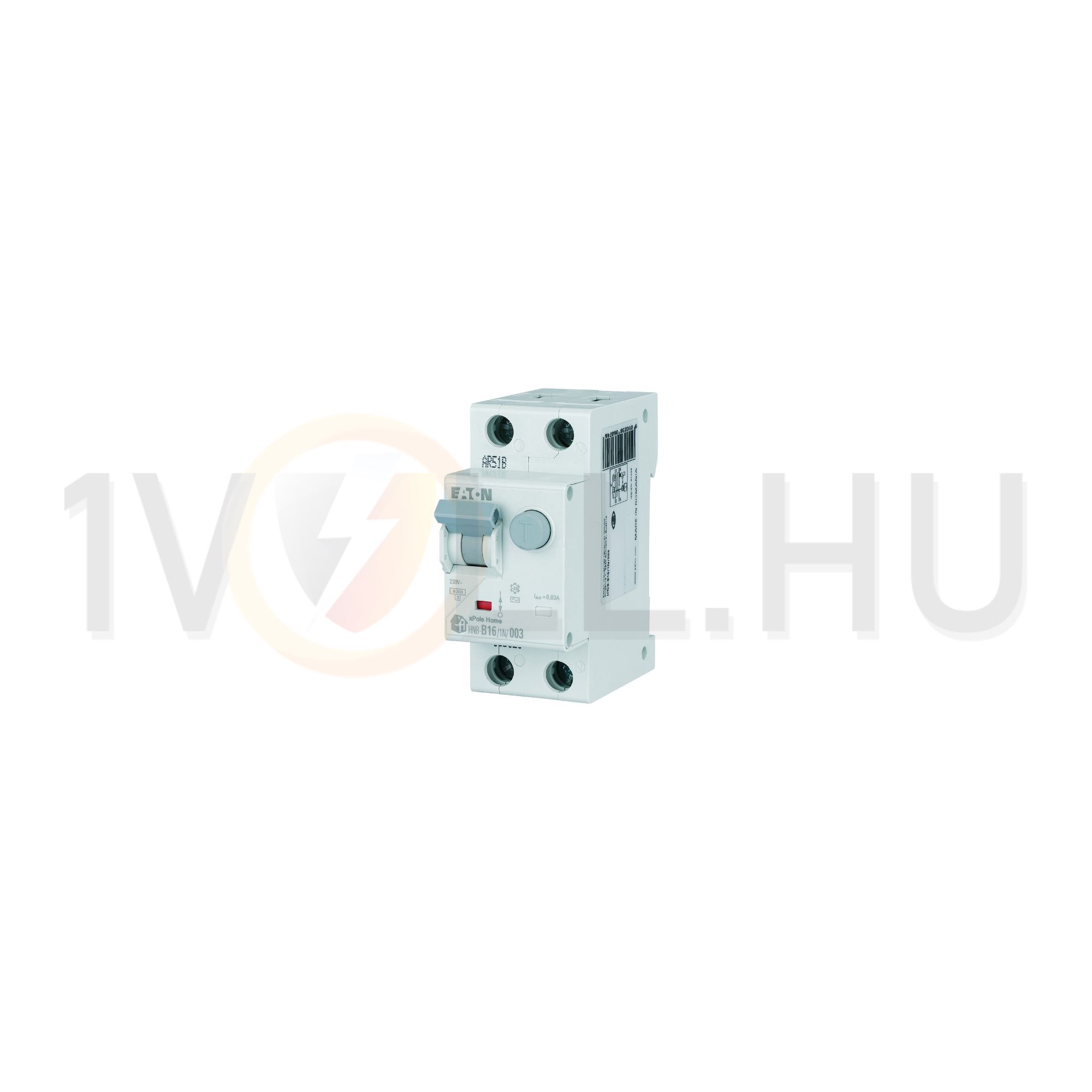 Áramvédő(FI)-kismegszakító 1P+N 16A B-jelleg 0.03A AC-típus HNB-B16/1N/003 xPole Home EATON - 195121