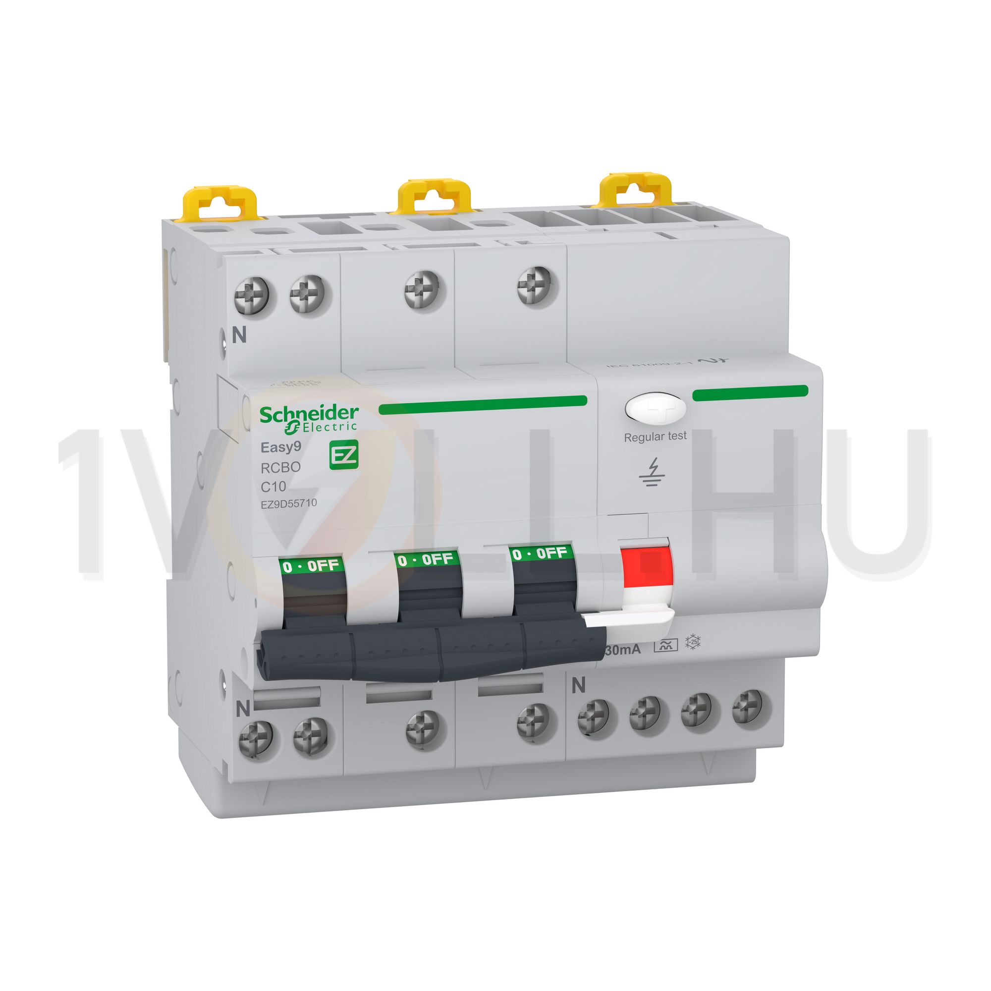 Áramvédő(FI)-kismegszakító 3P+N 10A C-jelleg 0.03A A-típus 4.5kA/61009-1 Easy9 Pro Schneider - EZ9D55710