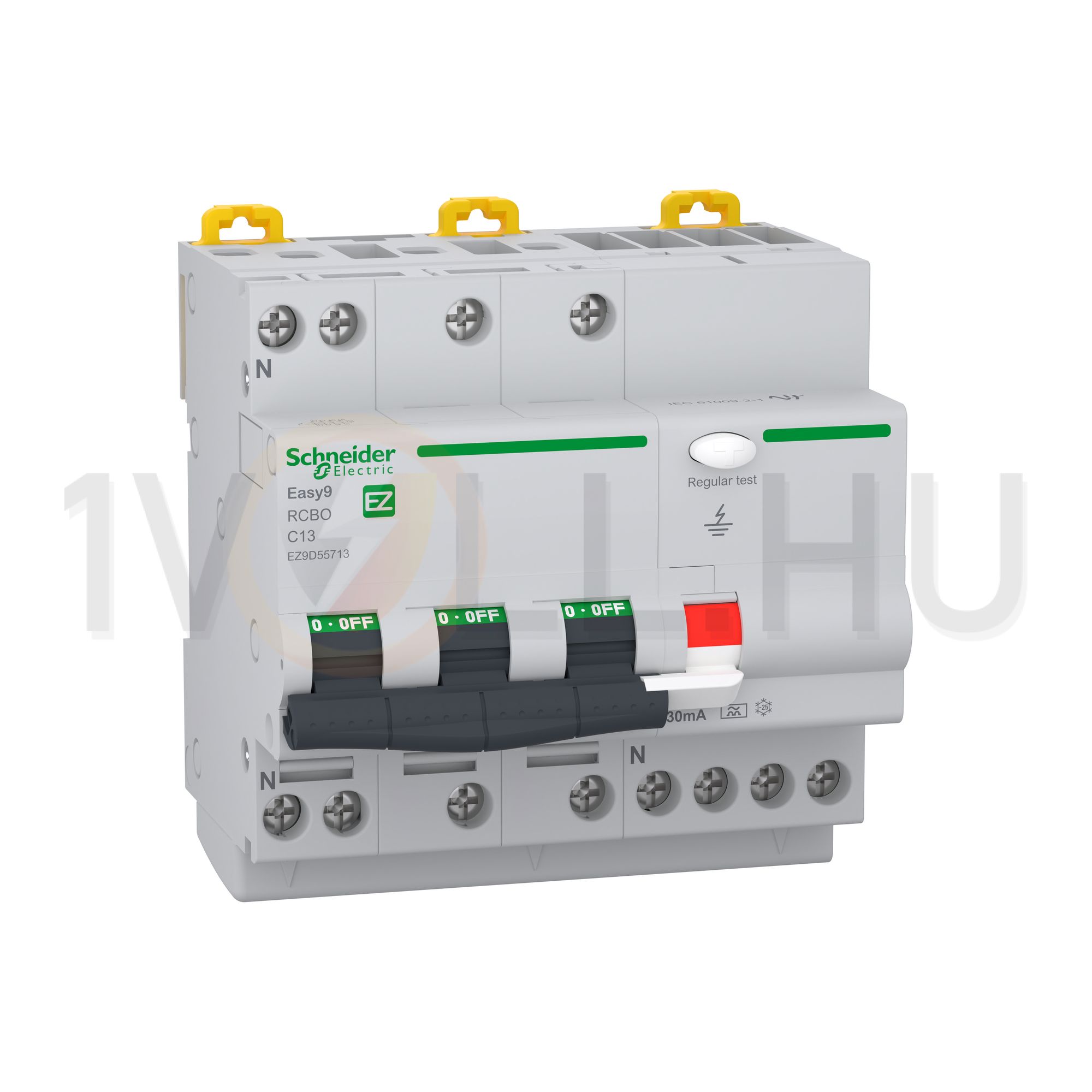 Áramvédő(FI)-kismegszakító 3P+N 13A C-jelleg 0.03A A-típus 4.5kA/61009-1 Easy9 Pro Schneider - EZ9D55713