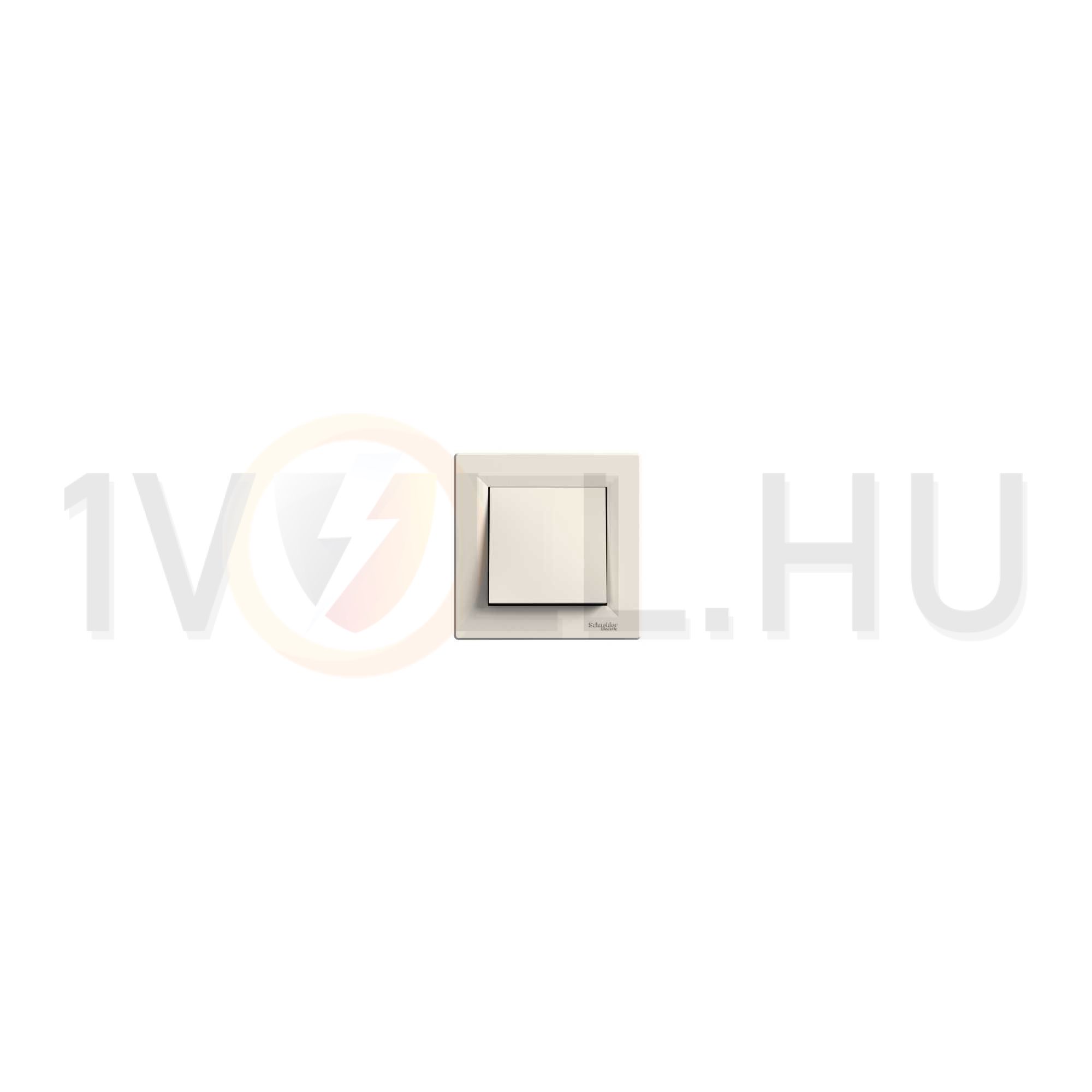 Asfora 102 2P kapcsoló betét teljes fedéllel krém süllyesztett IP20 1- billentyű/gomb Schneider - EPH0200123