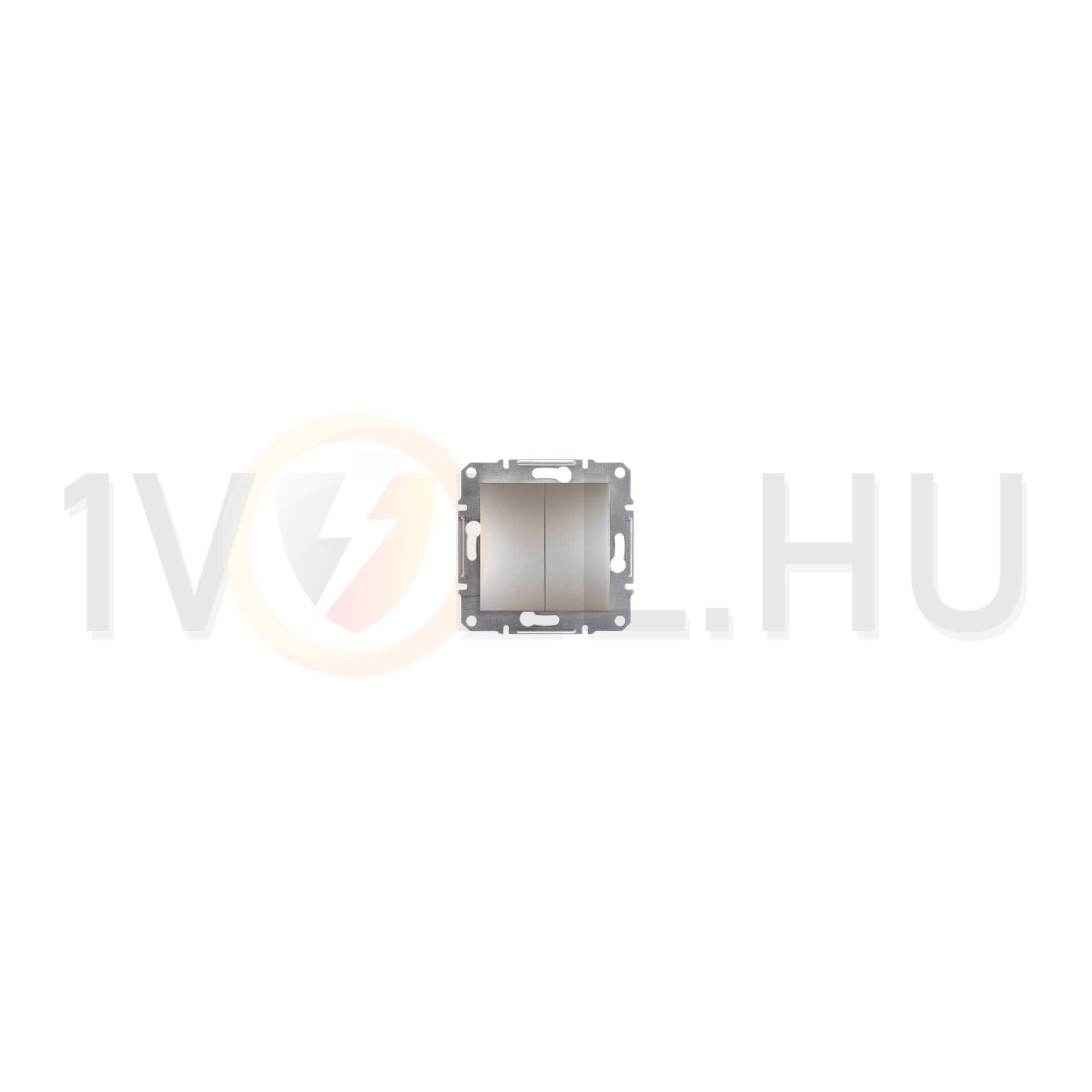 Asfora 105 2x1P csillárkapcsoló betét közp. fedéllel bronz süllyesztett rugós IP20 2- Schneider - EPH0300169