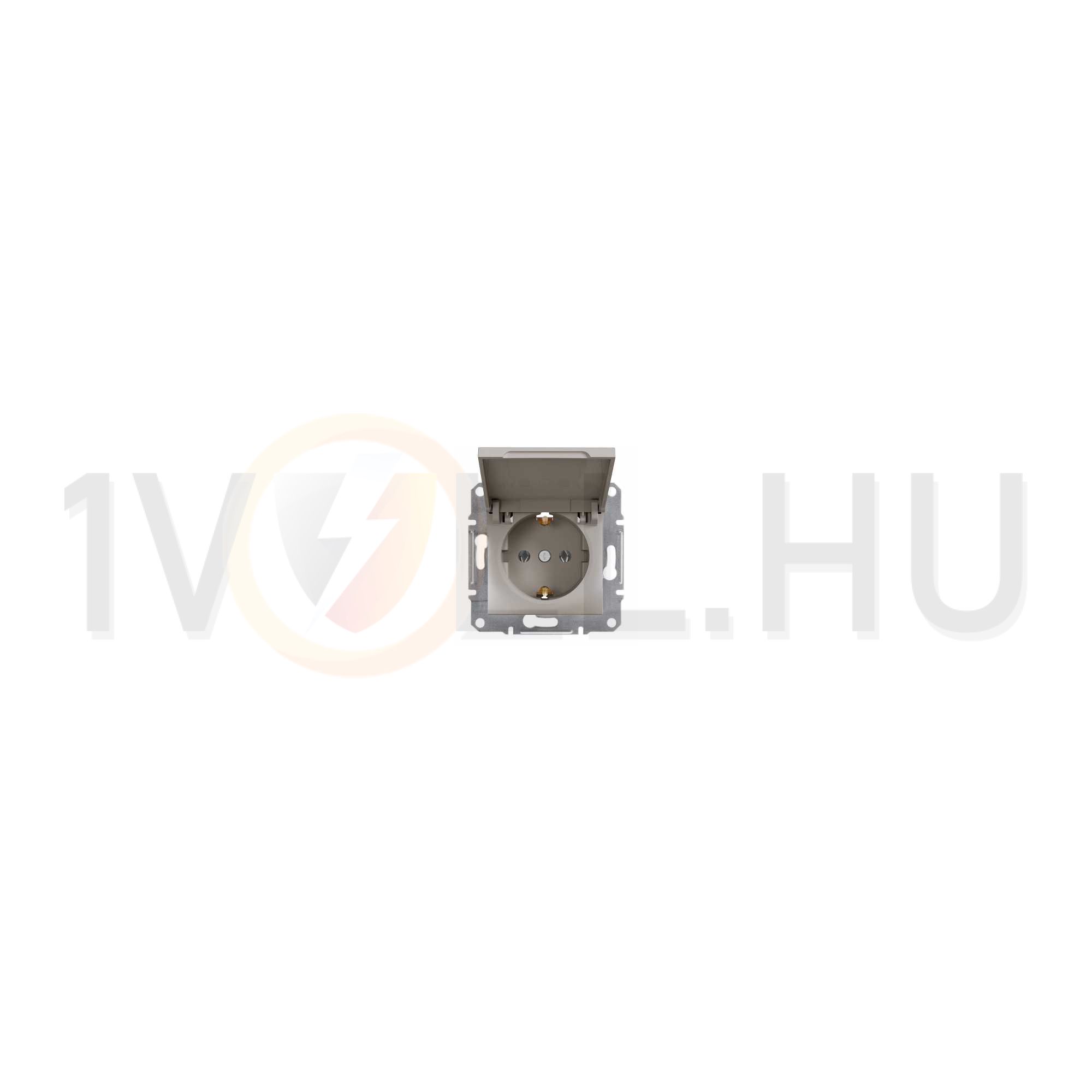 Asfora 162 dugalj földelt csapófedéllel bronz IP20 süllyesztett Schneider - EPH3100169