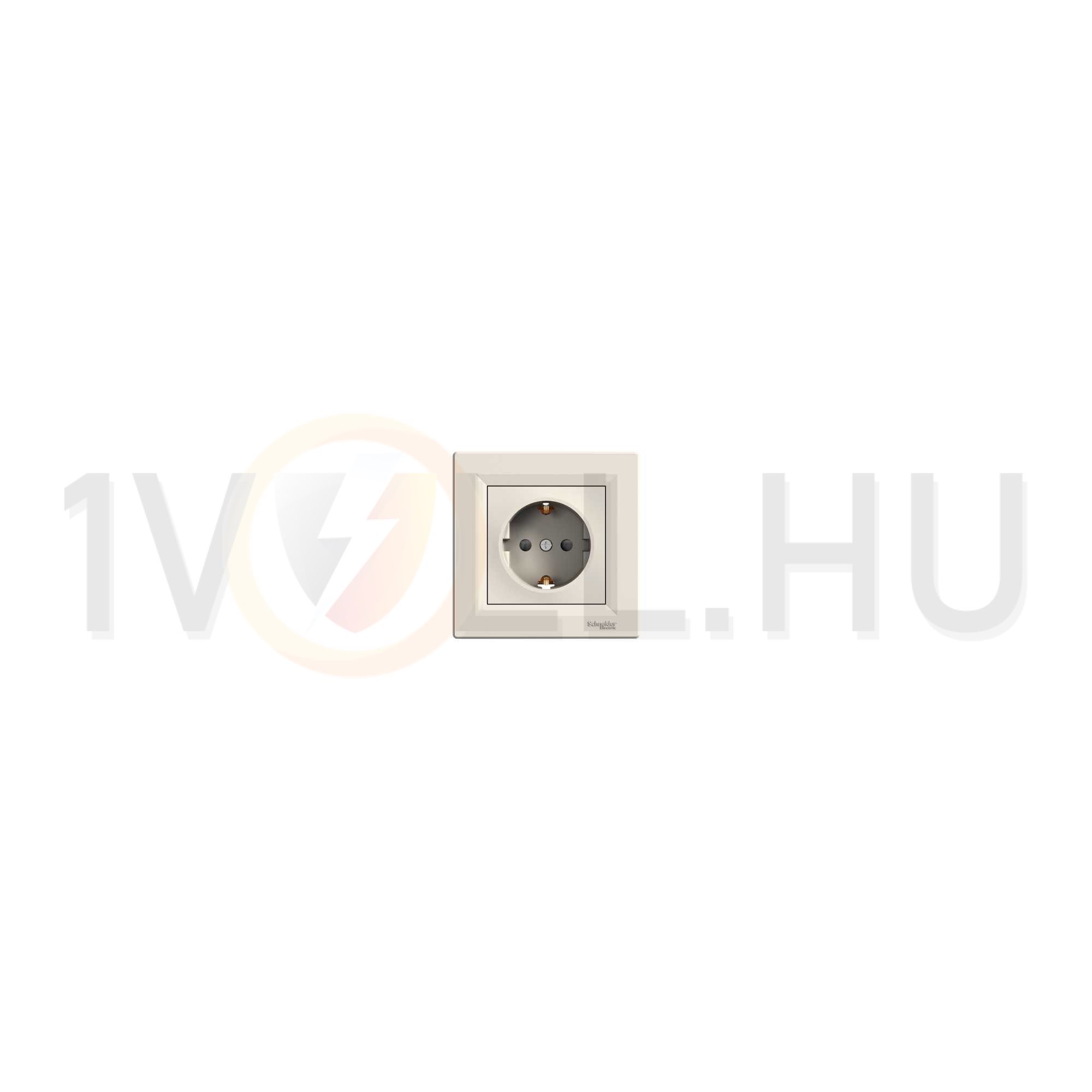 Asfora 162 dugalj földelt gyerekzárral krém IP20 süllyesztett Schneider - EPH2900223