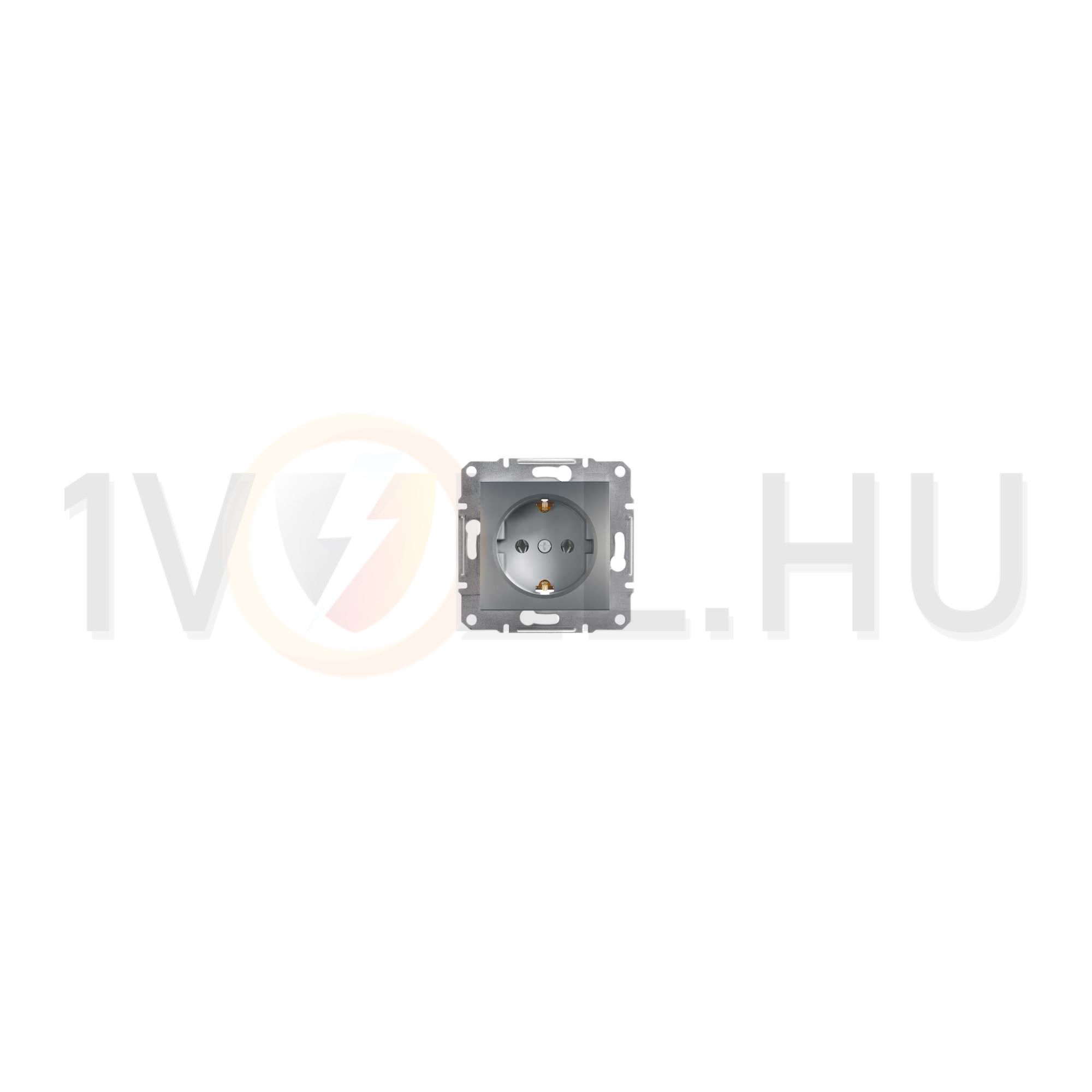 Asfora 162 dugalj földelt nemesacél IP20 süllyesztett Schneider - EPH2900162