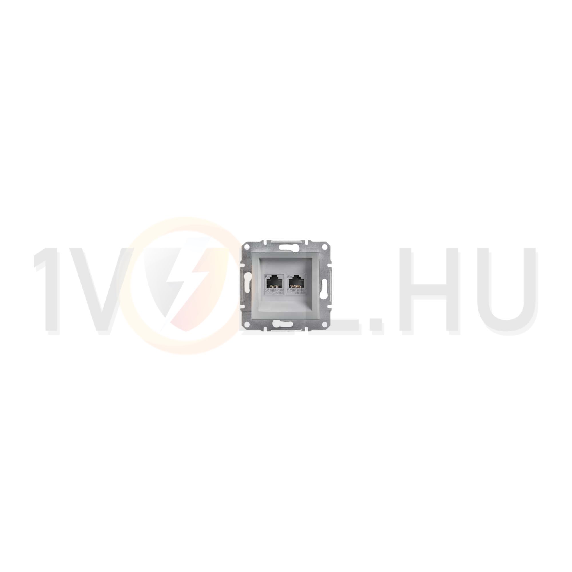 Asfora adatcsatlakozó dugalj UTP Cat5e süllyesztett alumínium Schneider - EPH4400161