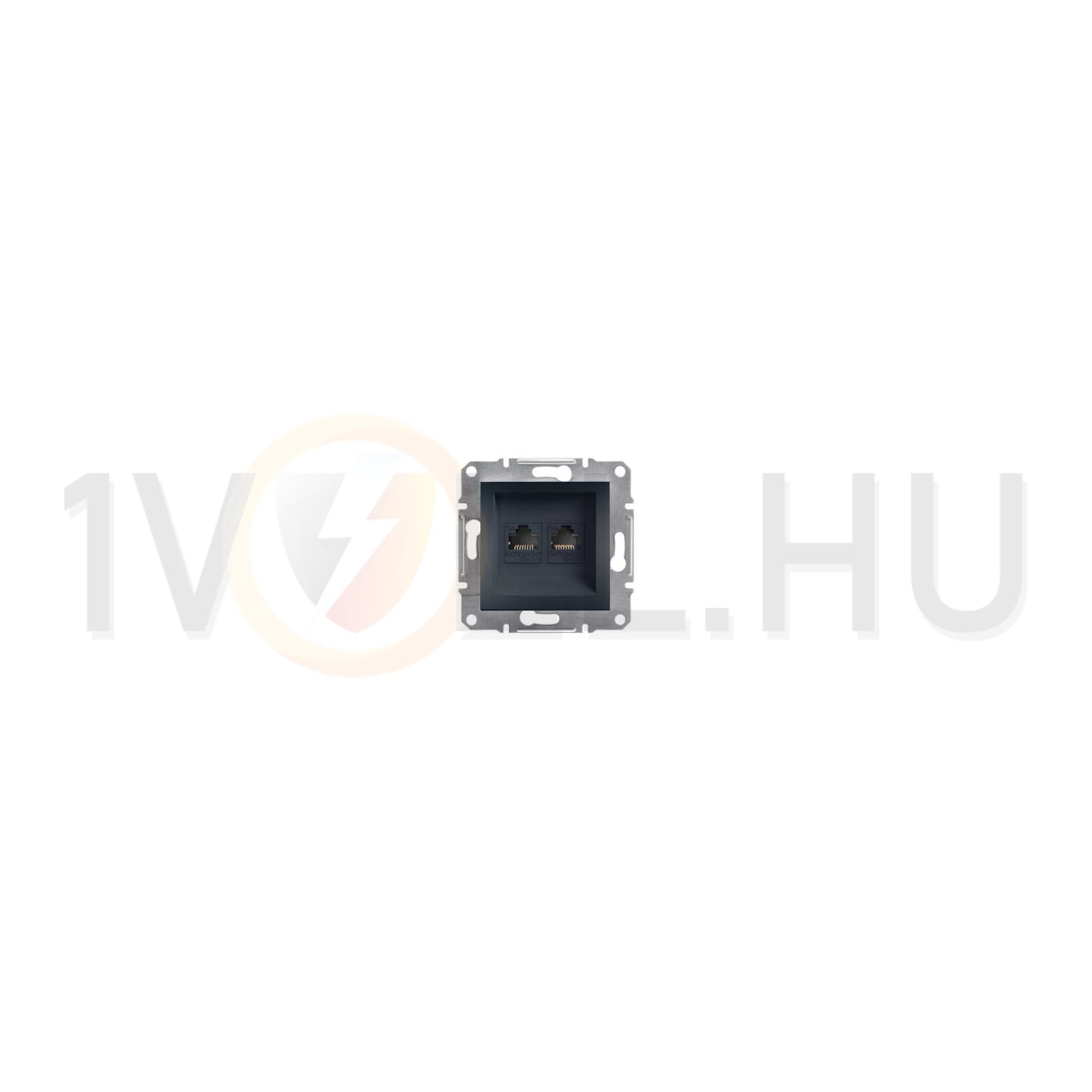 Asfora adatcsatlakozó dugalj UTP Cat5e süllyesztett antracit Schneider - EPH4400171