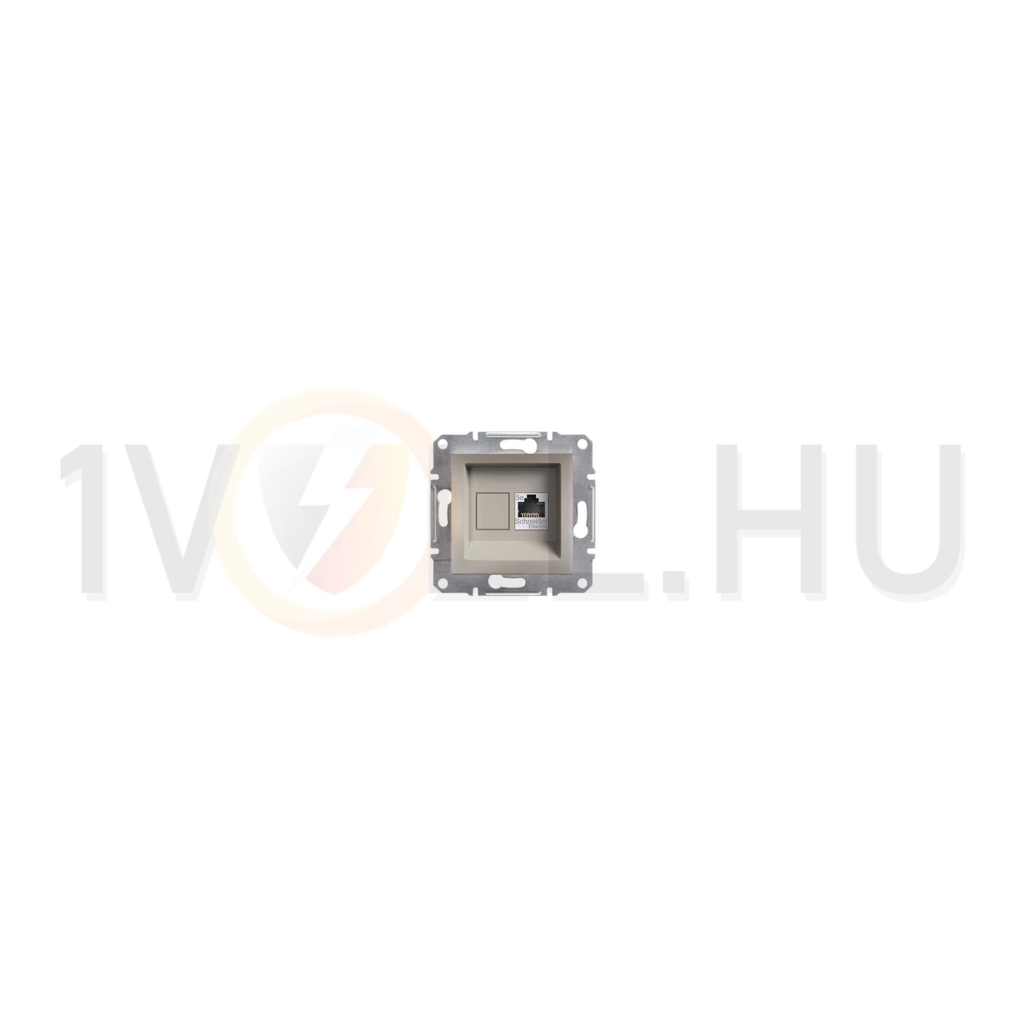 Asfora adatcsatlakozó dugalj UTP Cat5e süllyesztett bronz Schneider - EPH4300169
