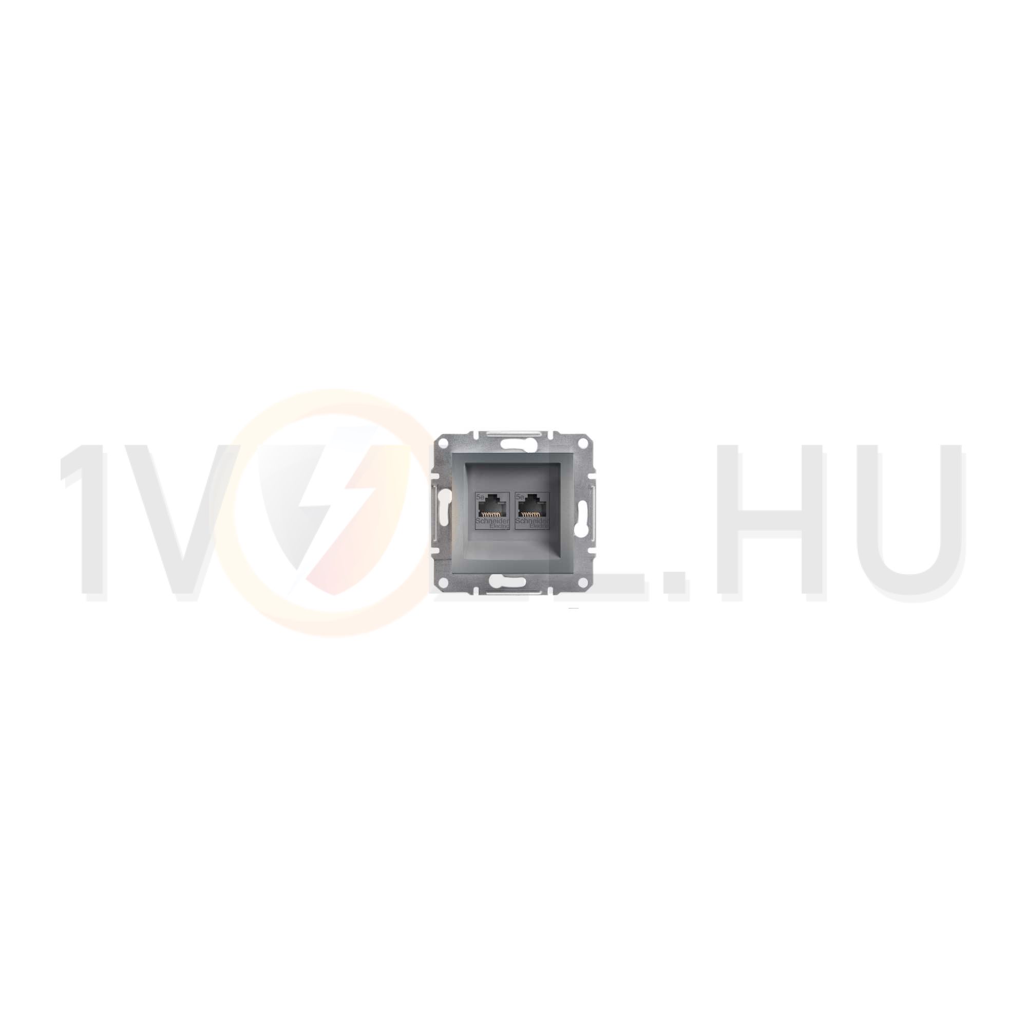 Asfora adatcsatlakozó dugalj UTP Cat5e süllyesztett nemesacél Schneider - EPH4400162