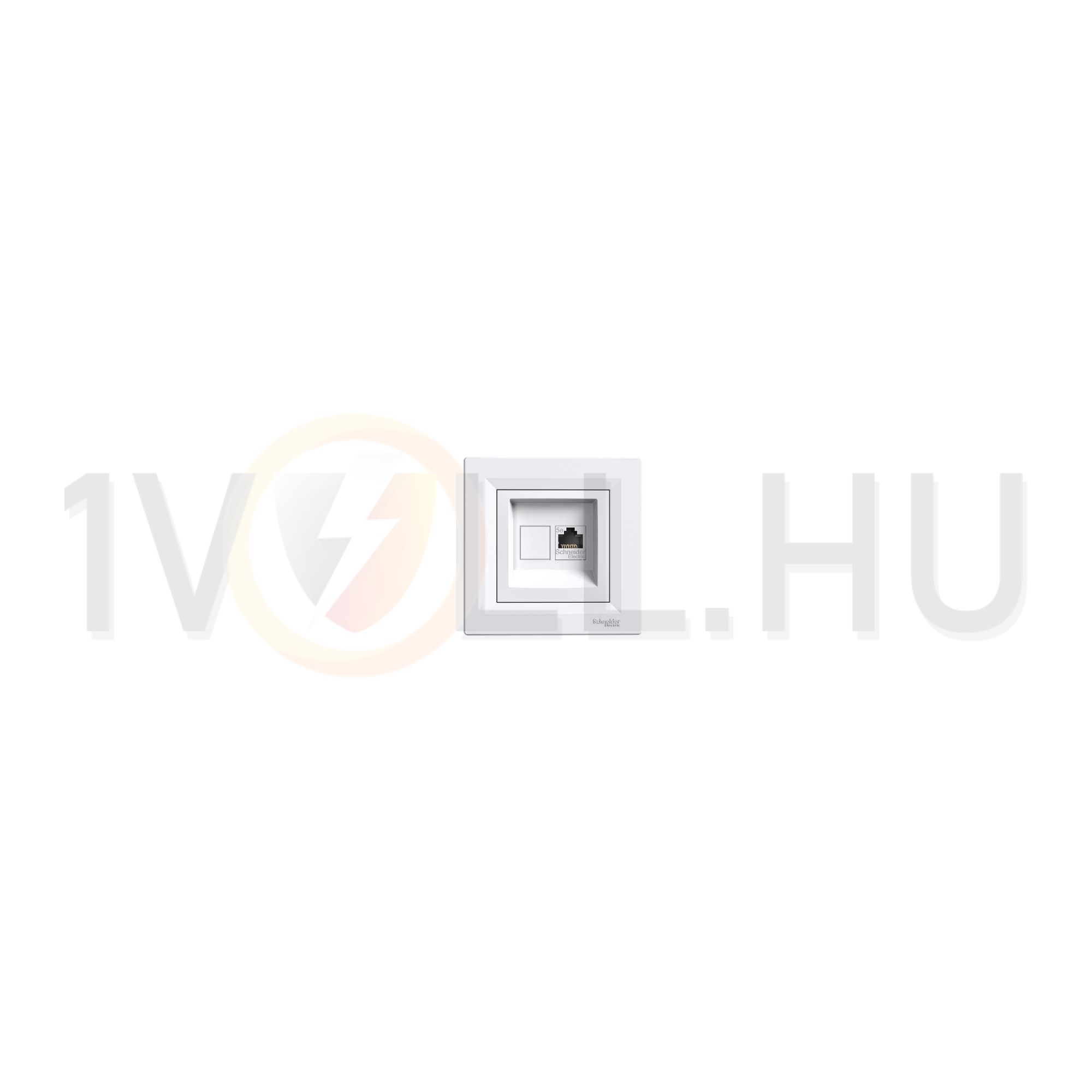 Asfora adatcsatlakozó dugalj UTP RJ45 8(8) Cat5e süllyesztett fehér Schneider - EPH4300121