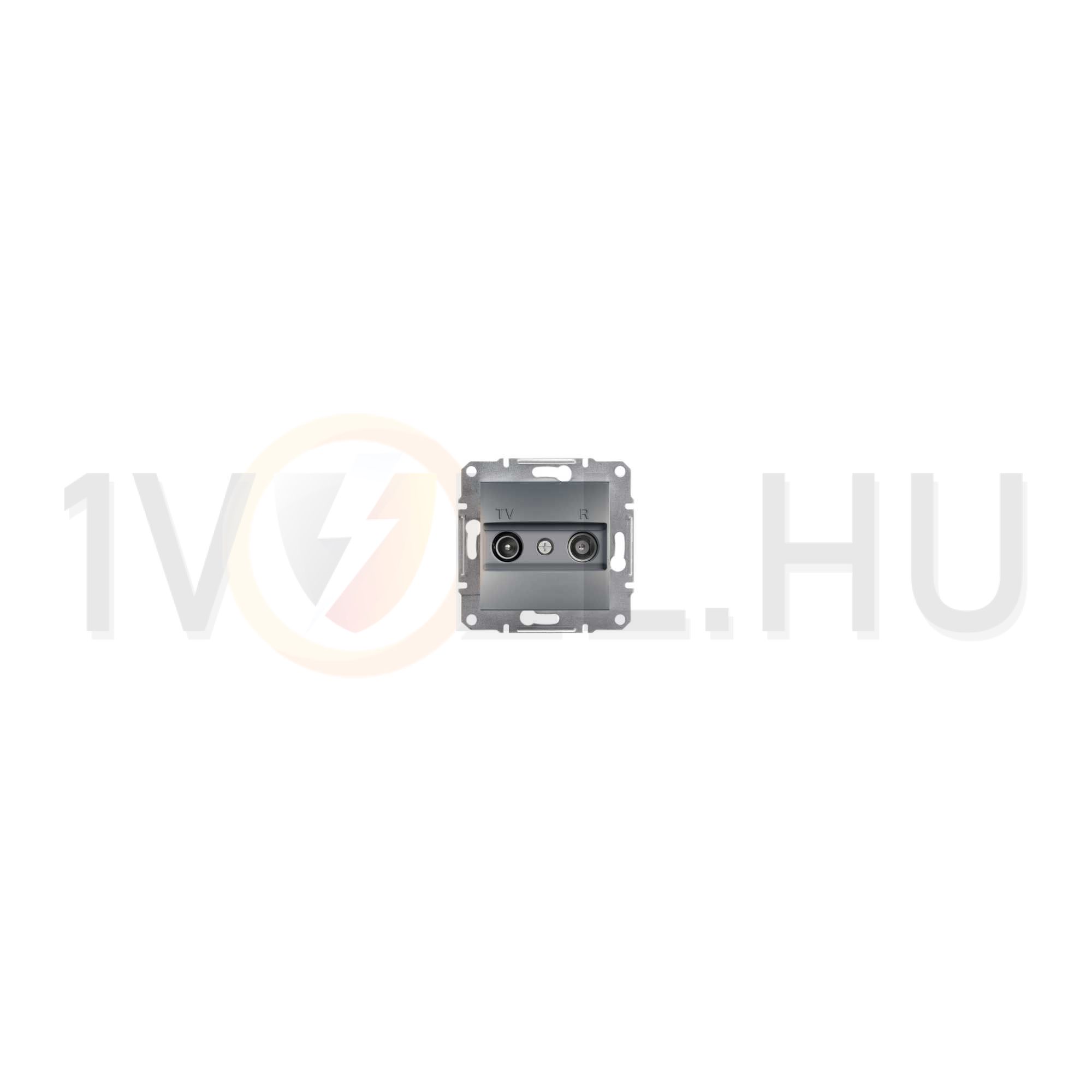 Asfora antenna aljzat TV-R süllyesztett komplett acél 2-kimenet végzáró 1dB/860MHz Schneider - EPH3300162