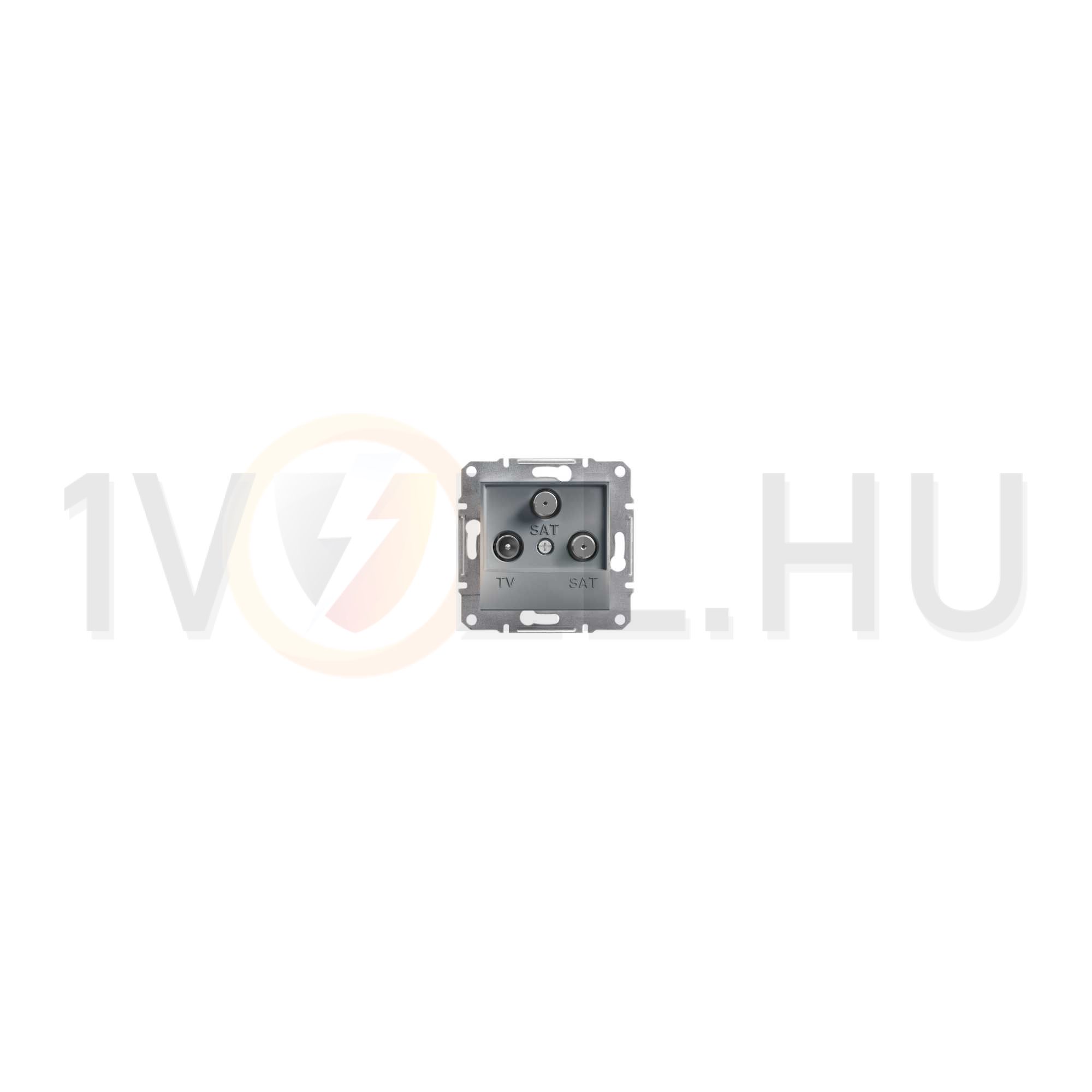 Asfora antenna aljzat TV-SAT süllyesztett komplett acél 3-kimenet végzáró 1dB/860MHz Schneider - EPH3600162