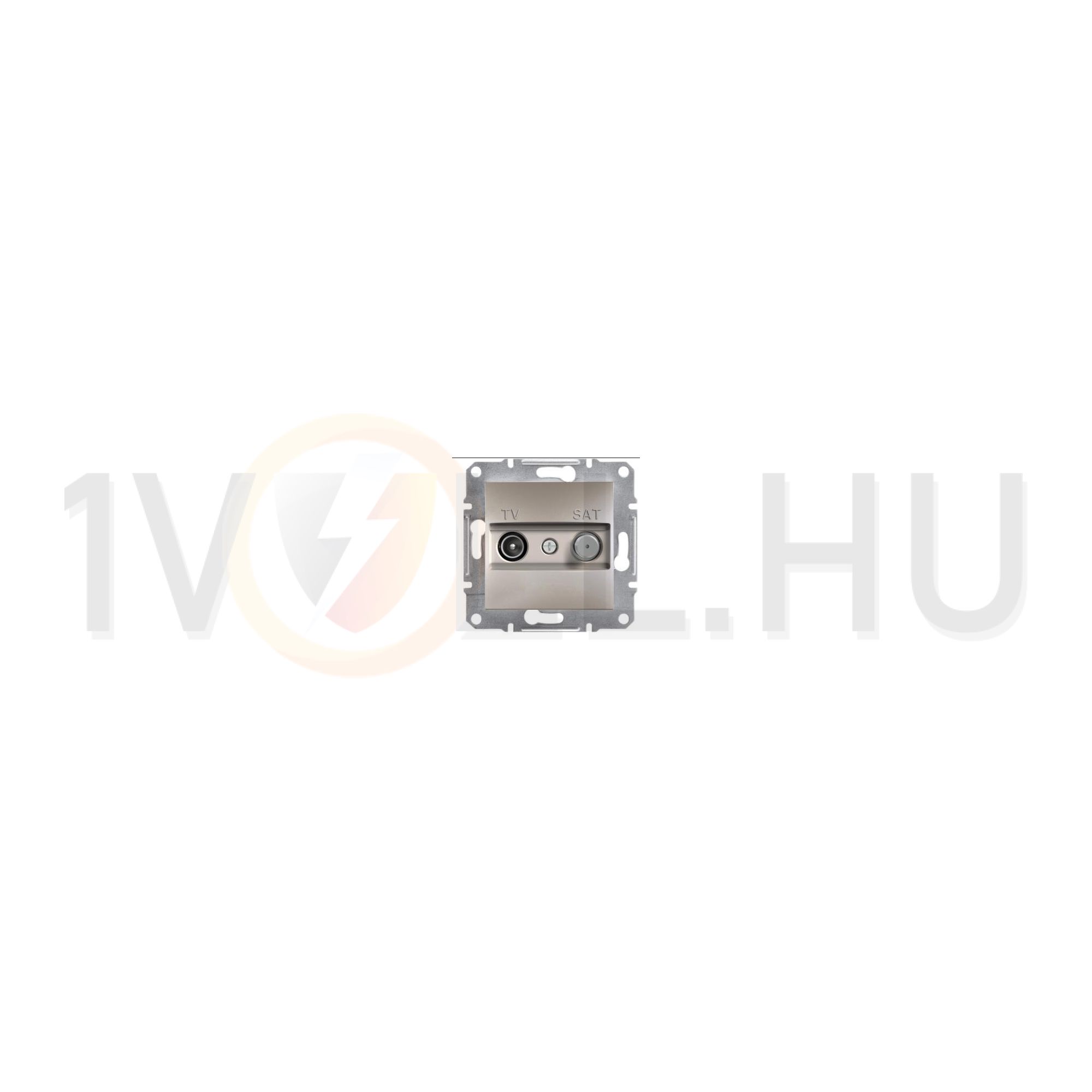 Asfora antenna aljzat TV-SAT süllyesztett komplett bronz 2-kimenet végzáró 1dB/860MHz Schneider - EPH3400169