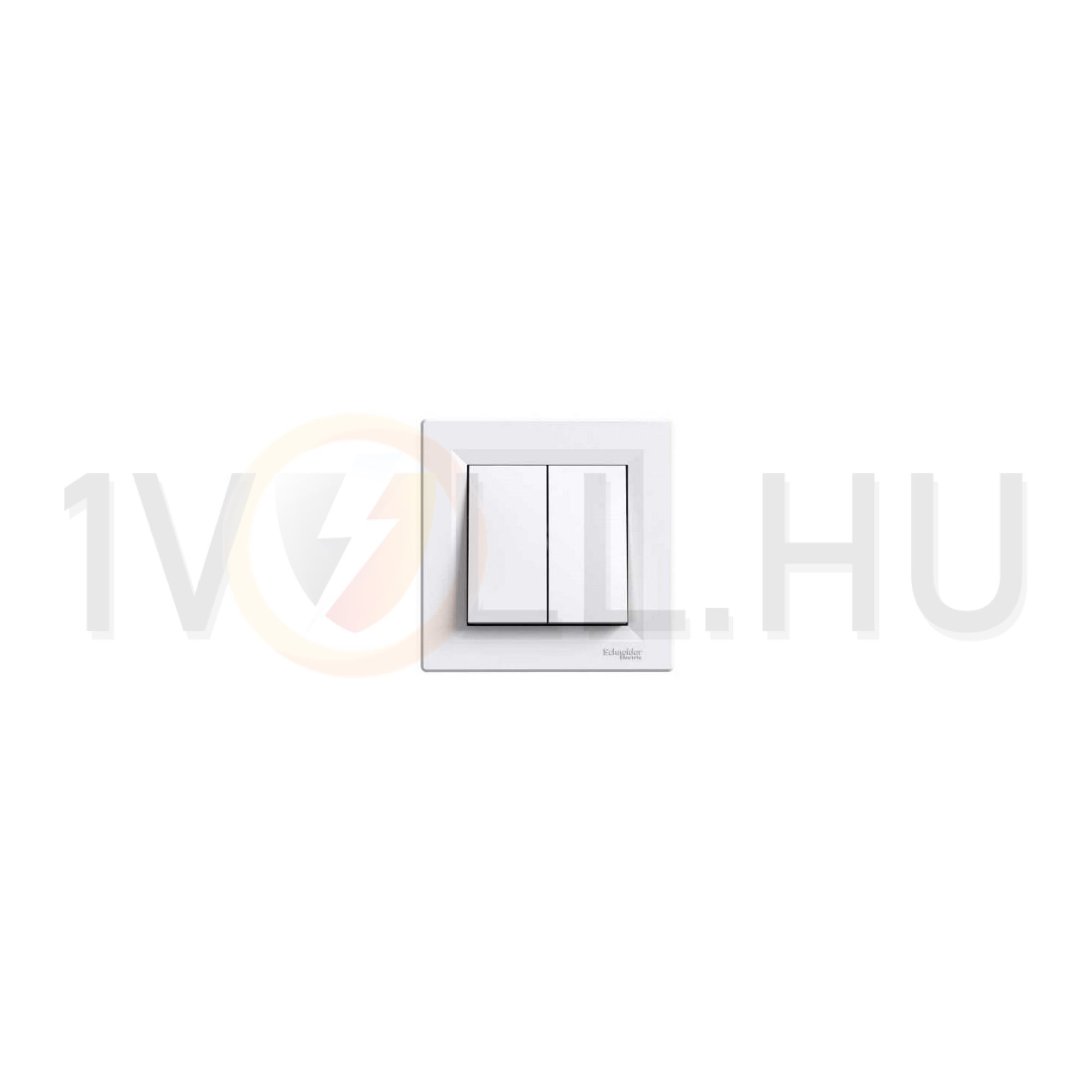 Asfora N101/2 nyomó betét komplett házban 2- nyomógomb 2z fehér IP20 süllyesztett dmax. Schneider - EPH1100121
