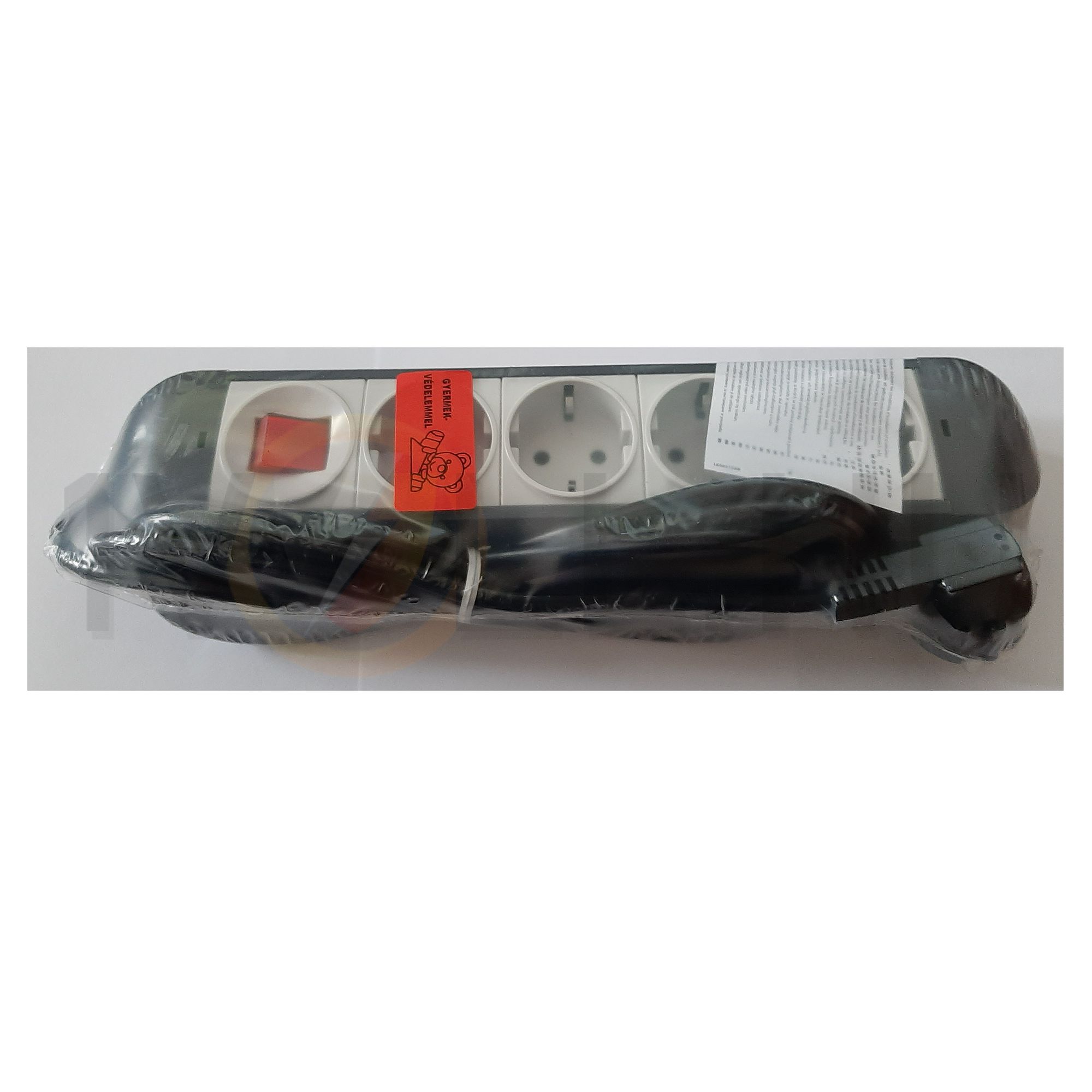 Asztali elosztósor gyerekvédős modulrendszerű 1mm2 2.5m 4x2P+F/230V 16A kapcsolós szürke LEGRAND - 690564