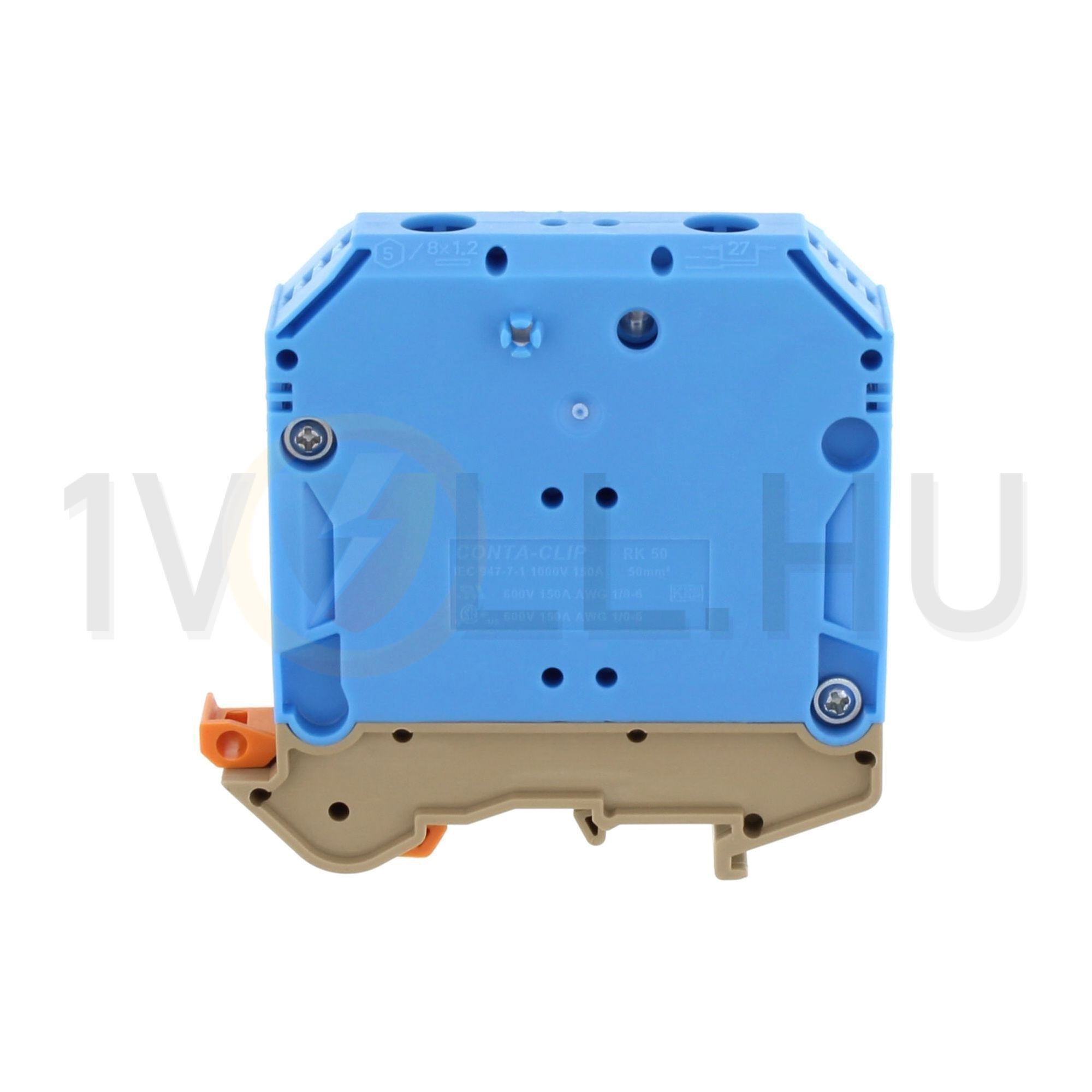Átmenő sorkapocs TS32/35 imbuszcsavaros 1-szintes 150A 25-50mm2/érvéghüvely RK 50 BU CONTA-CLIP - 1120.5
