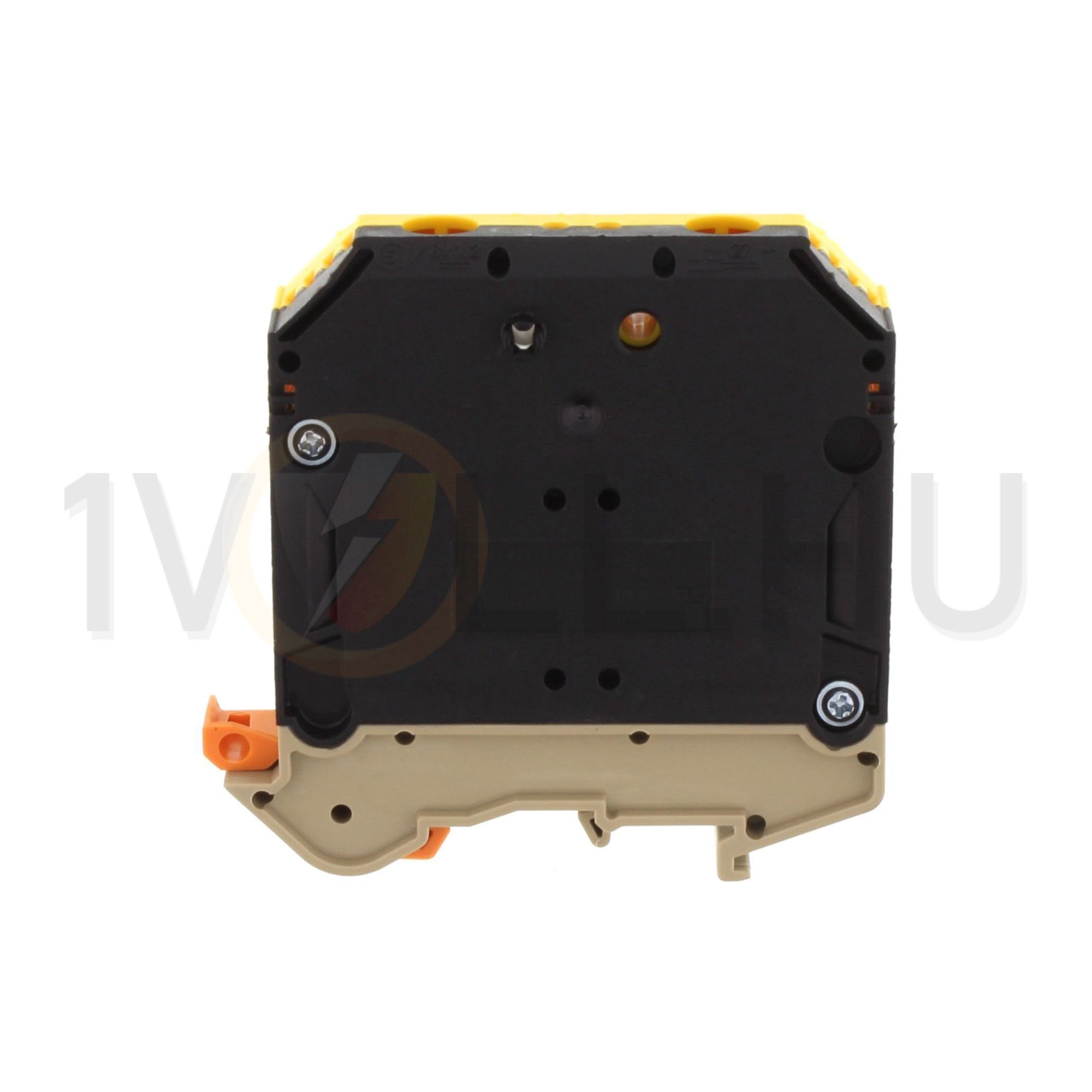 Átmenő sorkapocs TS32/35 fekete-sárga imbuszcsavaros 1-szintes 150A RK 50/PE BKYE CONTA-CLIP - 1567.2