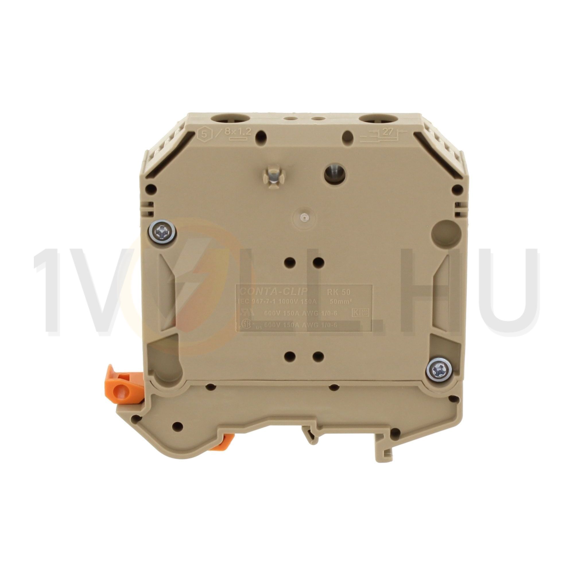 Átmenő sorkapocs TS32/35 imbuszcsavaros 1-szintes 150A 25-50mm2/érvéghüvely RK 50 BG CONTA-CLIP - 1120.2