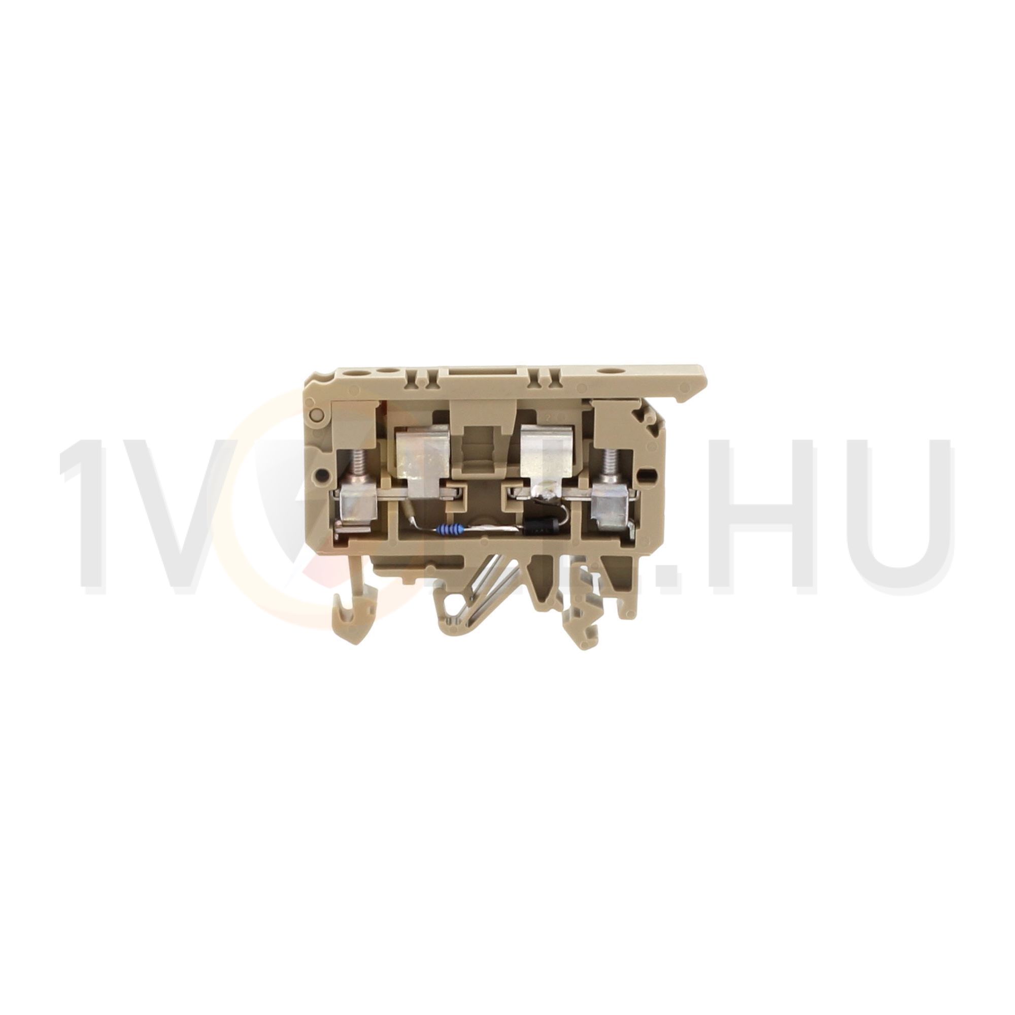 Biztosítós sorkapocs TS35/32 5x20, 5x25 mm bézs kalap-/G-sín STK 1/LED(RD)/24V DC BG CONTA-CLIP - 2449.2