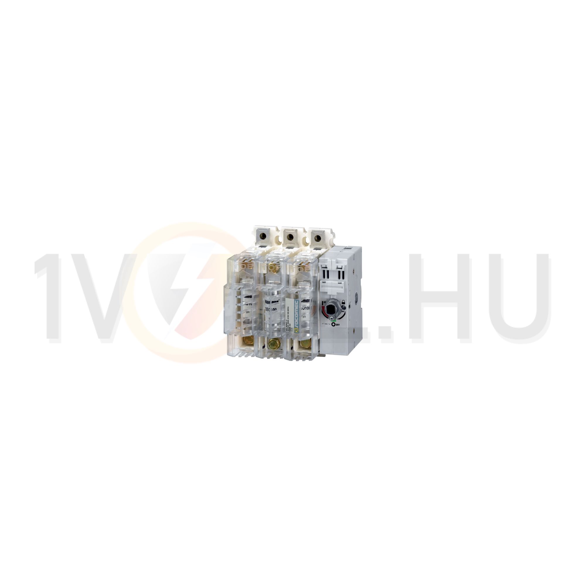Biztosítós szakaszolókapcsoló NH1 3-pólus 250A 690V ráépíthető IP2X Fuserbloc SOCOMEC - 38313024