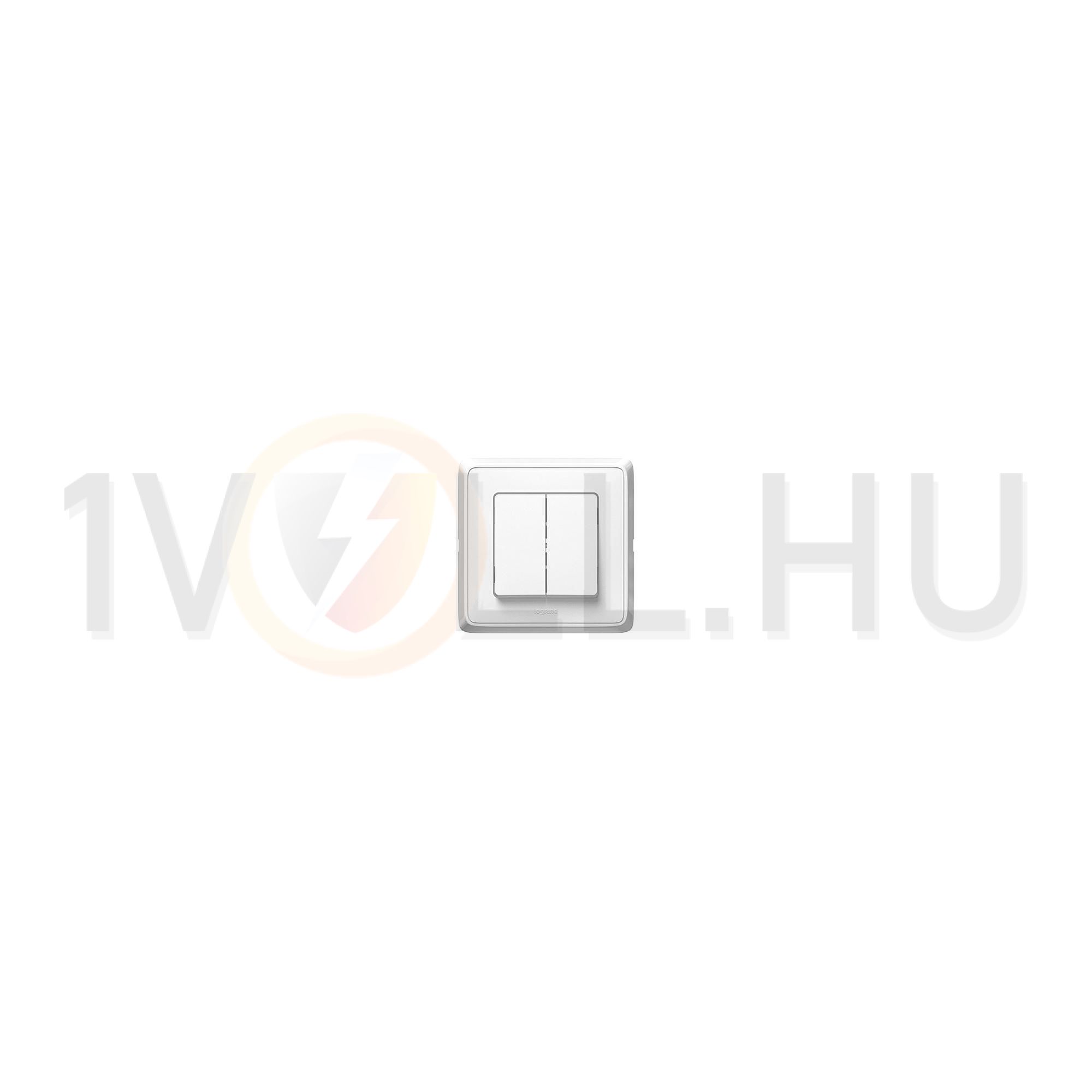 Cariva 105 2x1P csillárkapcsoló betét közp. fedéllel fehér süllyesztett IP20 2- LEGRAND - 773805