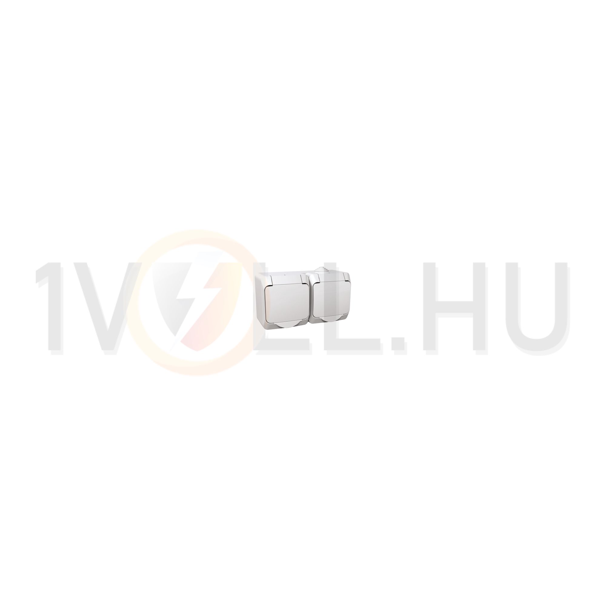 CedarPlus 162/2 dugalj földelt gyerekzárral fehér IP44 falonkívüli Schneider - WDE000523