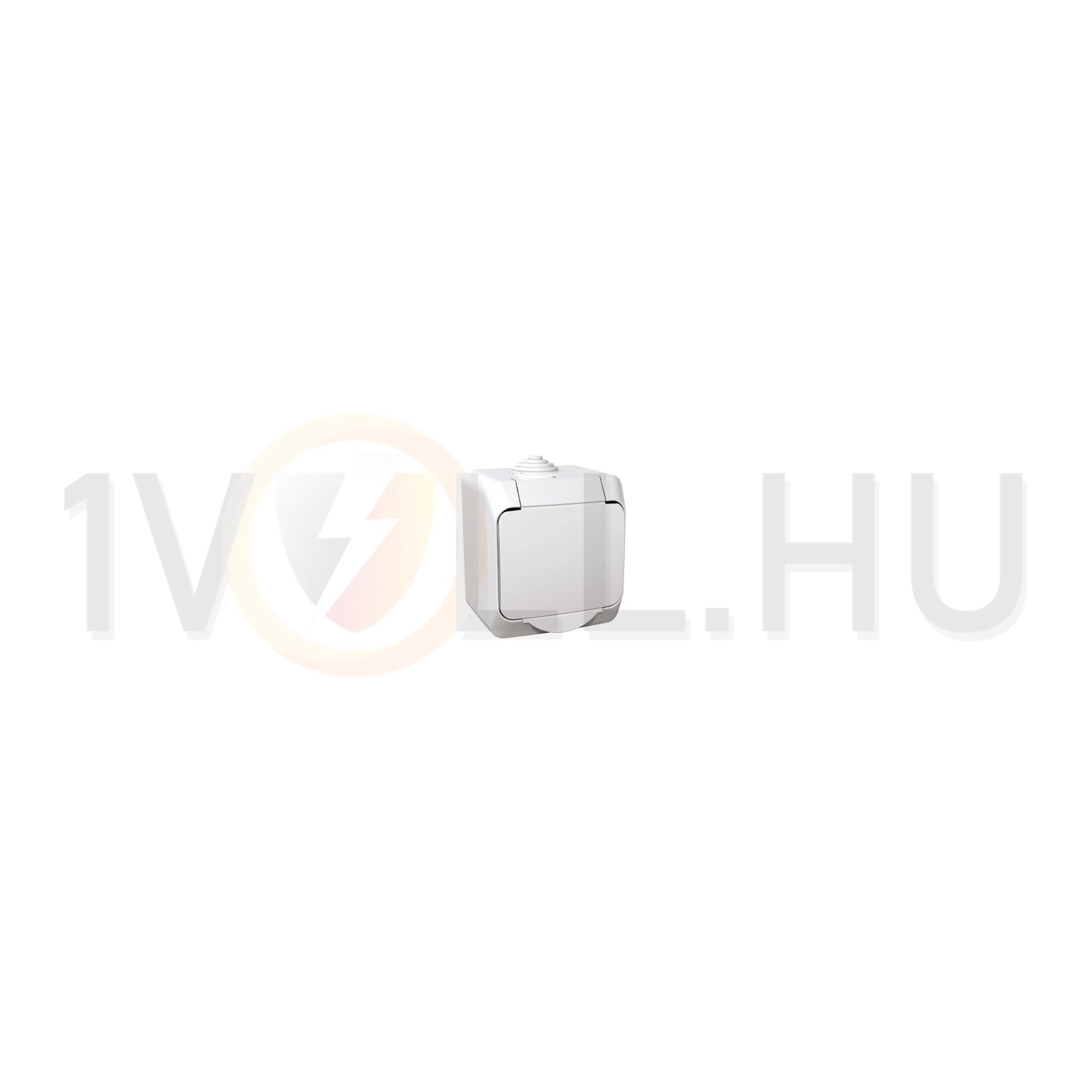 CedarPlus 162 dugalj földelt gyerekzárral fehér IP44 falonkívüli Schneider - WDE000541