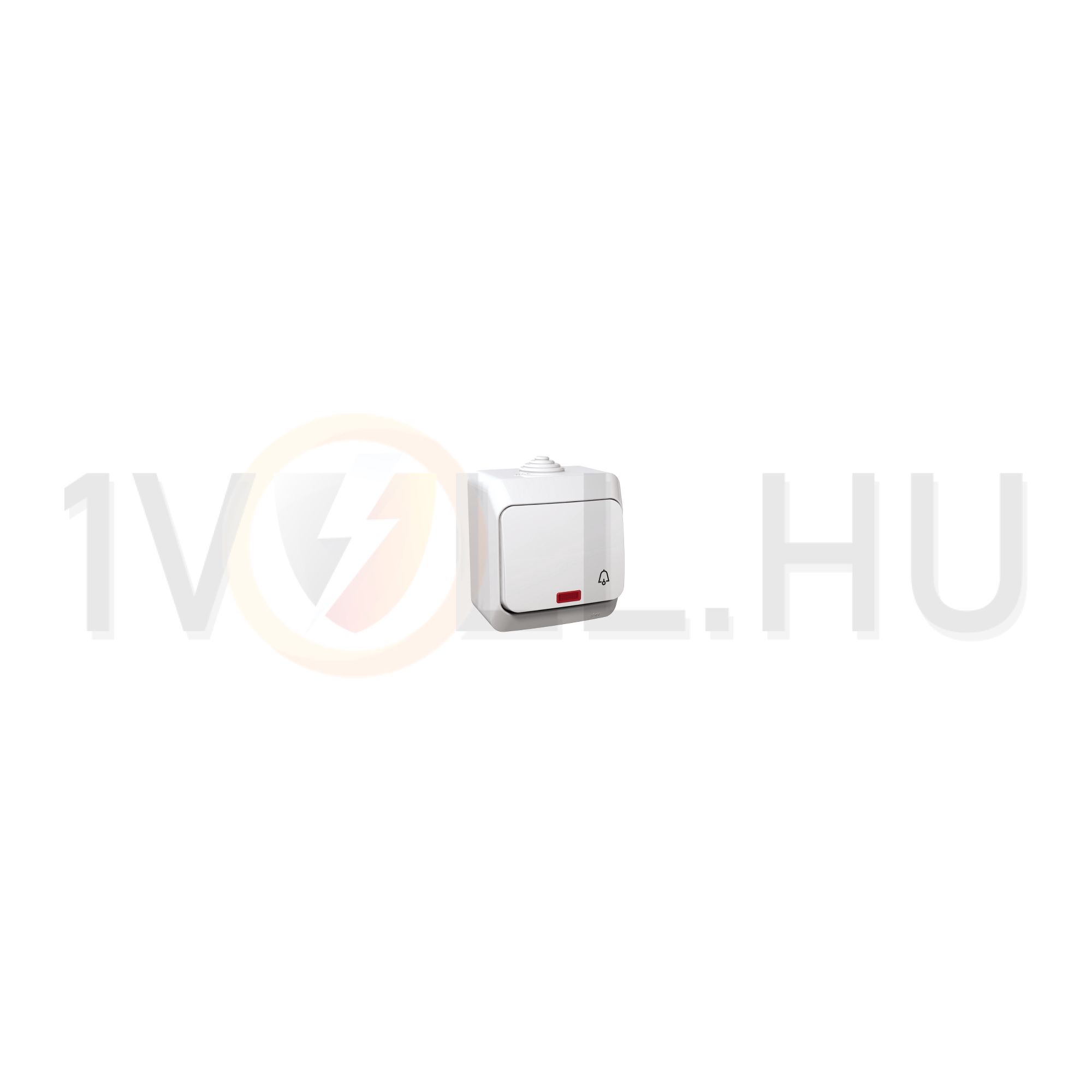 CedarPlus N101 csengőnyomó betét komplett házban 1- billentyűs 1z fehér csengő IP44 Schneider - WDE000515