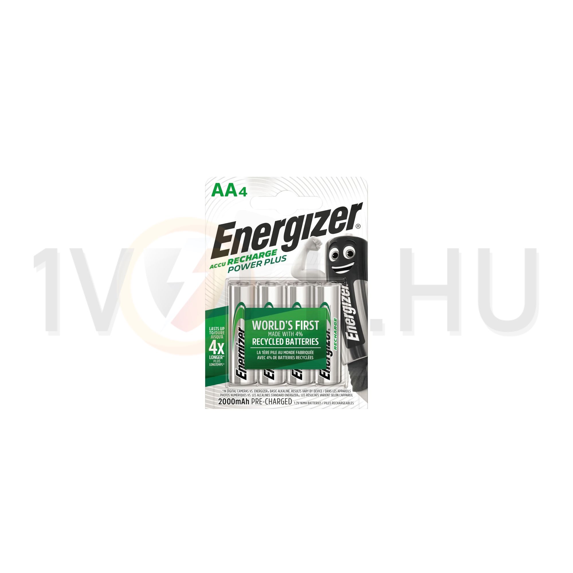 Ceruza akkumulátor 4db 1.2V 2000mAh nikkel-fém-hidrid R 6 Mignon(AA/R6) R2U Power Plus Energizer - AKKUAAPOWP2000B4
