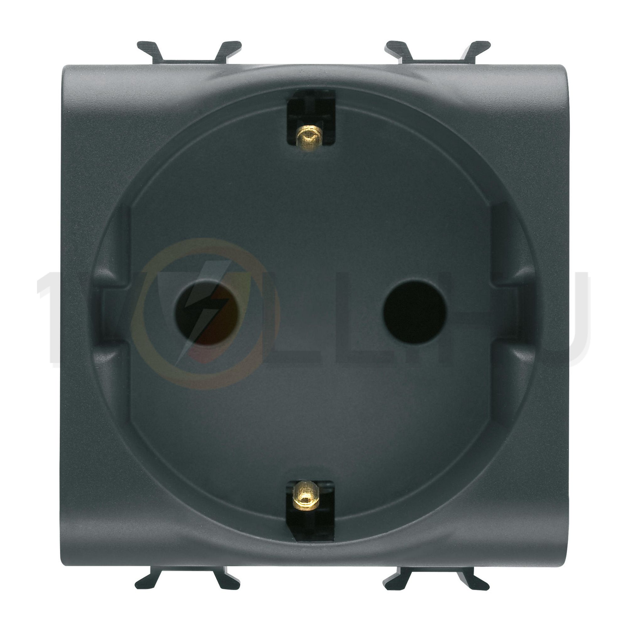 ChoruSmart 162 dugalj földelt gyerekzárral fekete IP41 modultartó csavaros GEWISS - GW12241