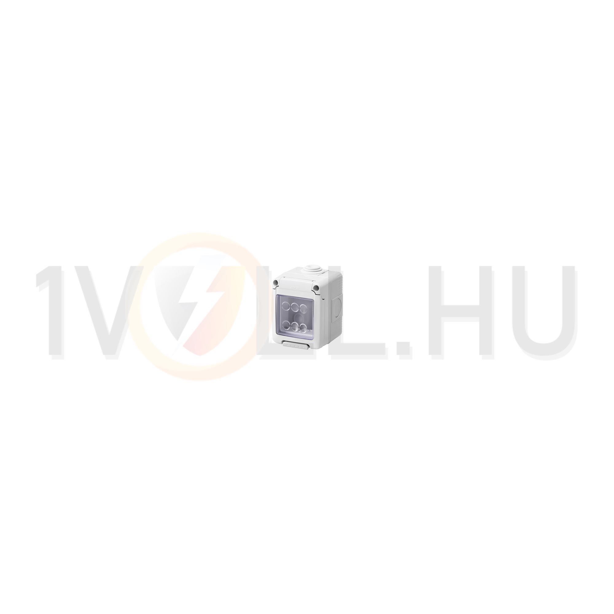 System szerelvénydoboz átlátszó ajtóval 2M 1-egység függőleges szürke műanyag IP55 27Combi GEWISS - GW27042