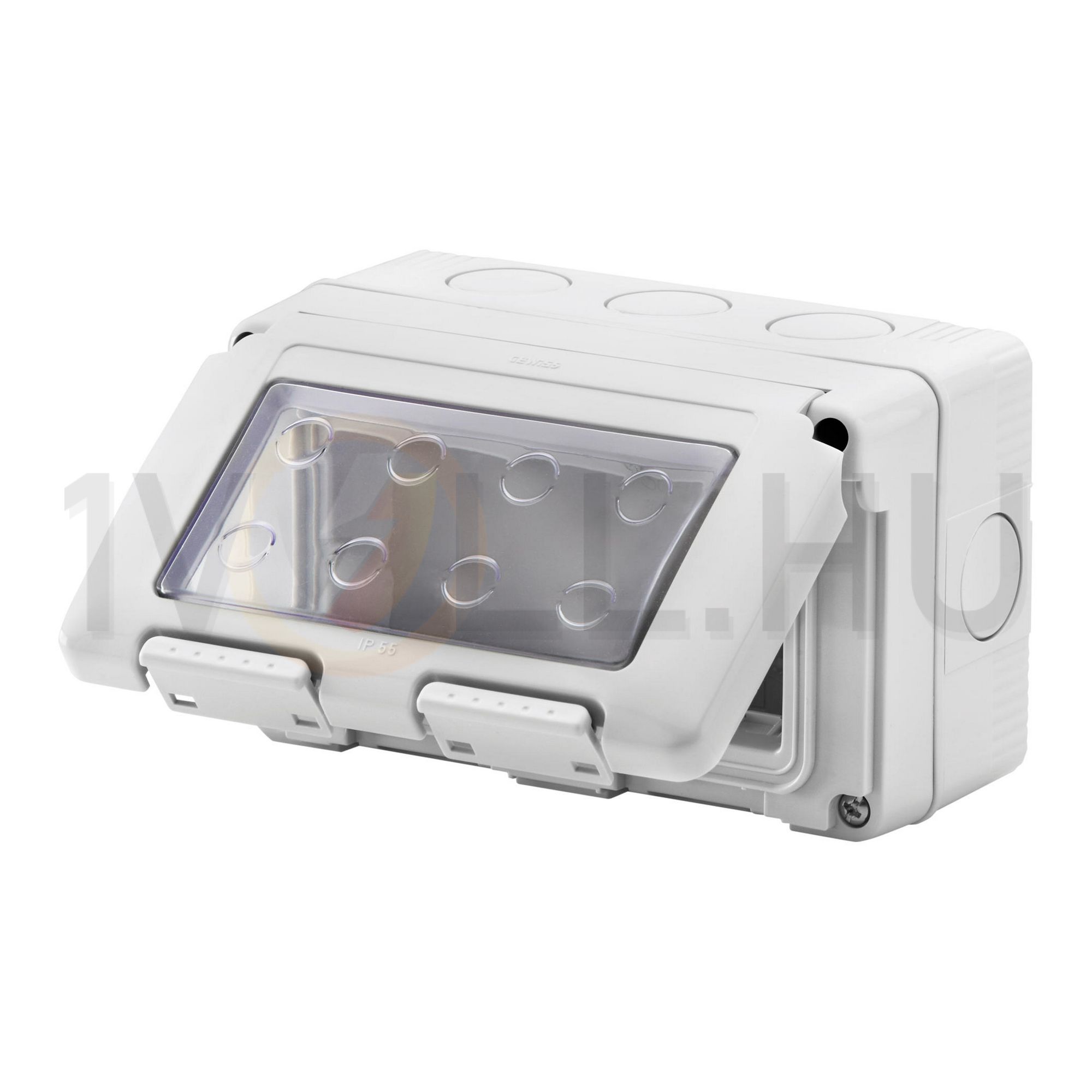 System szerelvénydoboz átlátszó ajtóval 4M 1-egység függőleges szürke műanyag IP55 27Combi GEWISS - GW27044