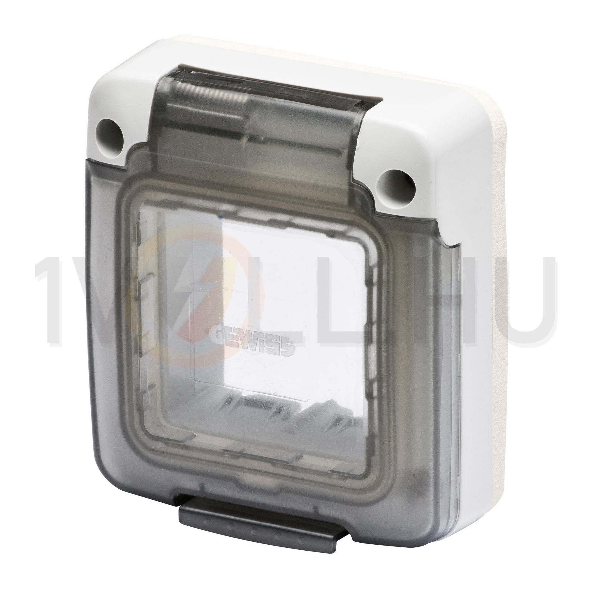 Vízmentes csapófedél 2modul függőleges műanyag szürke kezeletlen fényes 27Combi GEWISS - GW27403