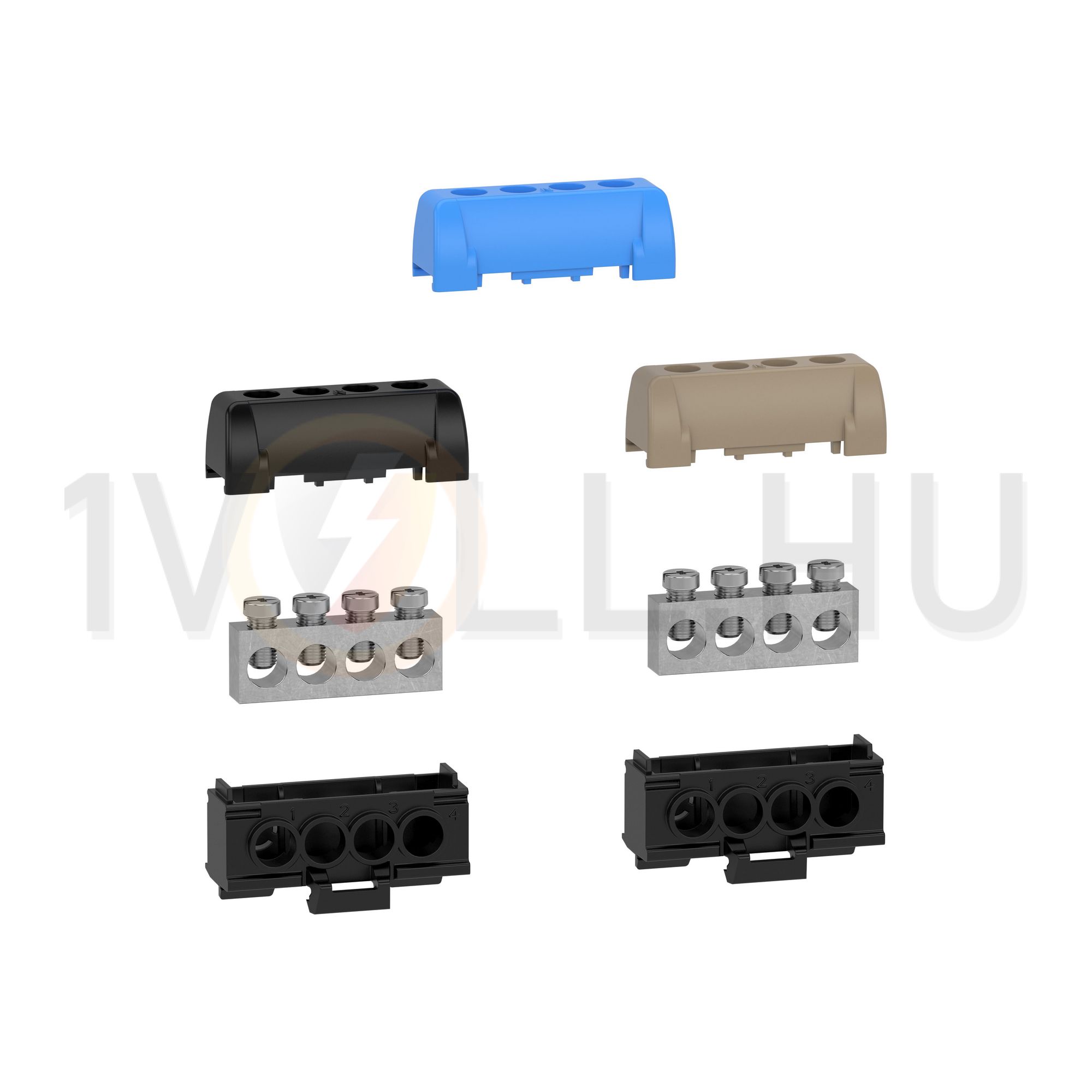 Csatlakozóblokk 2P 63A 440V termoplaszt 2.5-16mm2/sokerű 2.5-16mm2/tömör csavaros R9H13405P Schneider