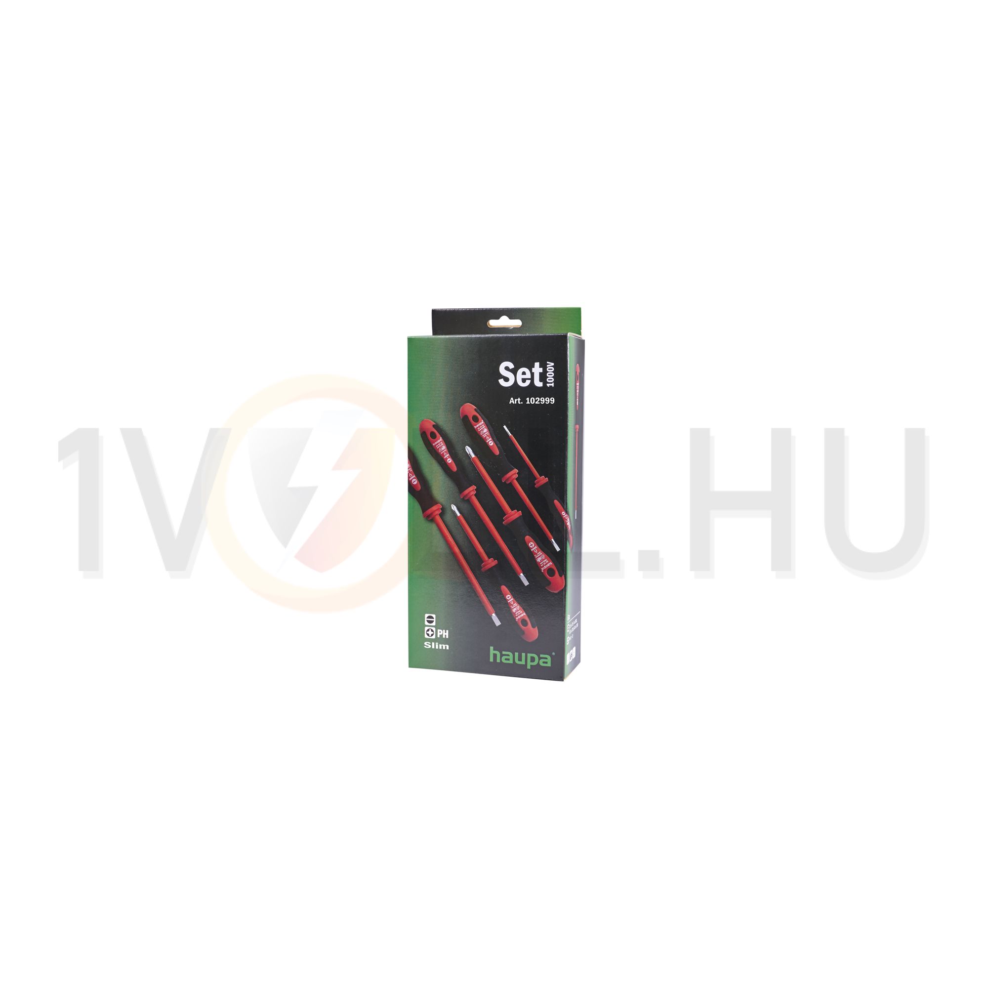 Csavarhúzó készlet piros-fekete 2xPH 4xlapos 6-darabos 1000V HUPslim Haupa - 102999