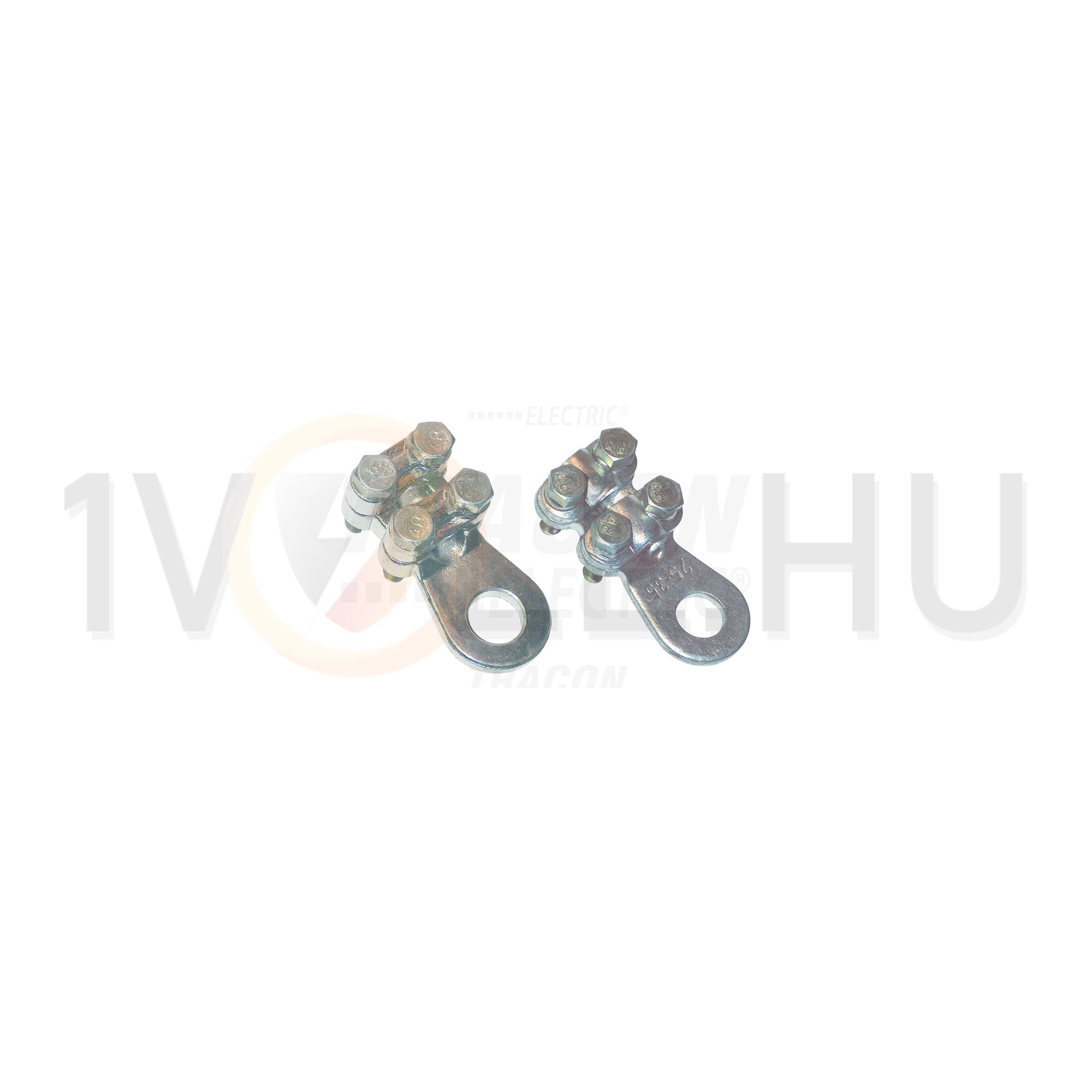 Csavaros réz öntvénysaru 2 csavaros 16mm2-rézRM 8M/csavar TRACON - WCJC-16