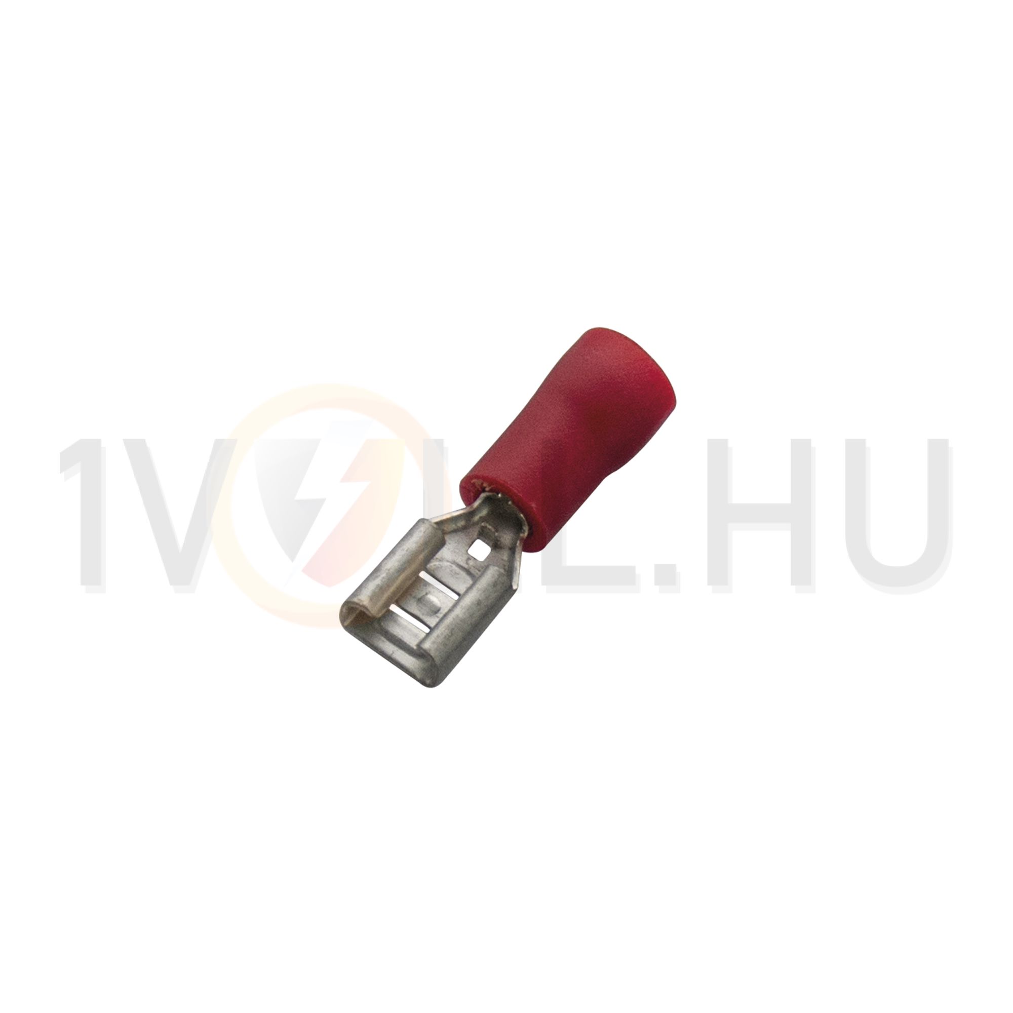 Csúszósaru 17,9mm hüvely részlegesen szigetelt piros lapos 2.8x0.8mm sárgaréz 0.5-1,0mm2 Haupa - 260382