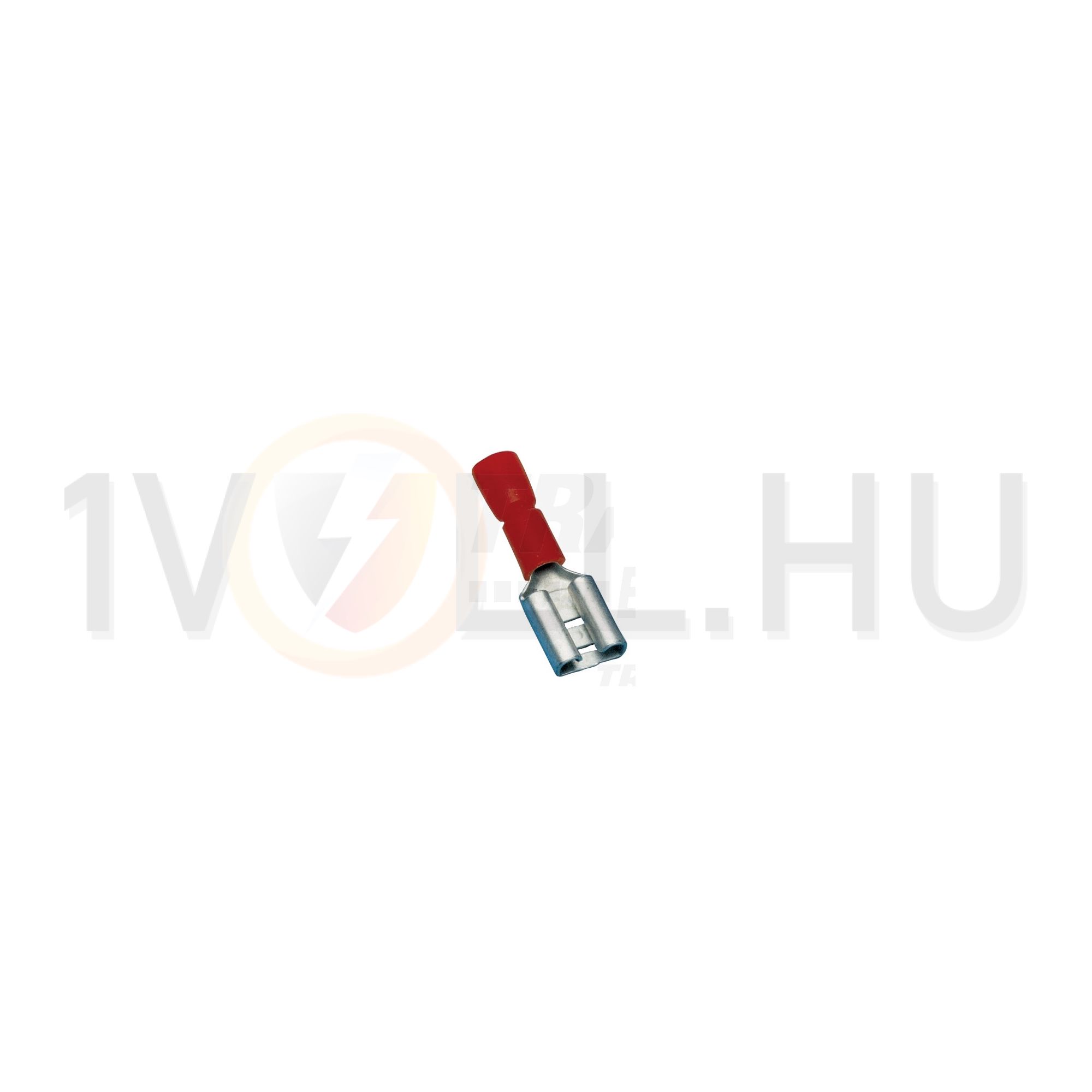 Csúszósaru 22,2mm hüvely részlegesen szigetelt 32A piros lapos 6,3x0,8 mm réz 0,75-1,5mm2 TRACON - PCSH6